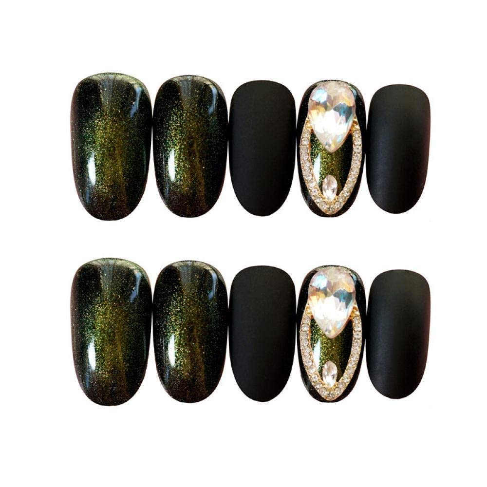 HUIL False Nails - Premium Fake Nails with Jewelry Round Head Design for Easy Wear & Natural Look | Perfect for Parties, Weddings, and Special Occasions