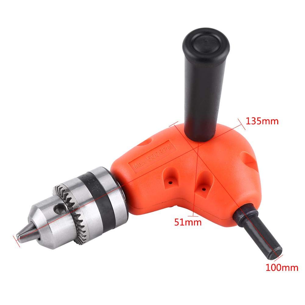 90 Degree Right Angle Drill Adapter - 9.5mm Round Shank with Handle for Electric Drills | Perfect for Tight Spaces & DIY Projects