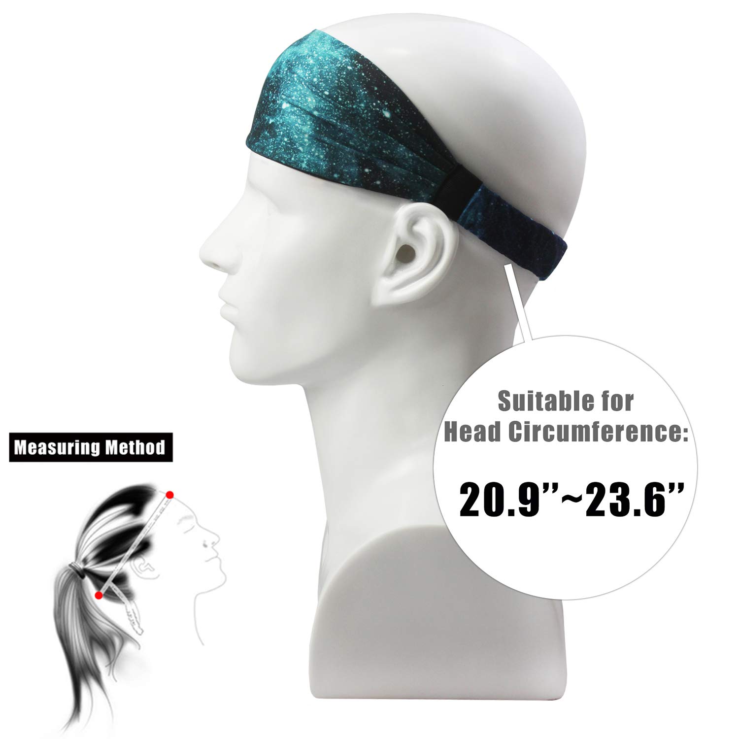 Non-Slip Breathable Headbands for Men & Women - 4 Pack Sweat Bands for Running, Yoga, Gym, Workout - Durable Sports Headbands for Outdoor Exercise & Jogging - Perfect for Active Lifestyles & Fitness Enthusiasts