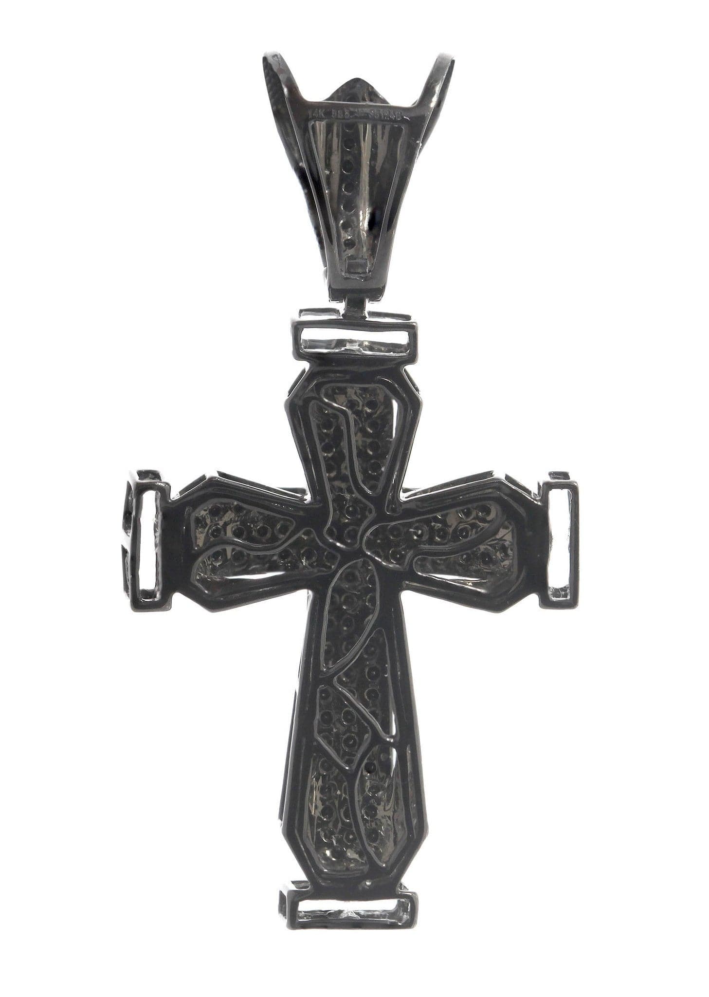 0.77 Carat Diamond Cross Pendant Necklace - 5.43 Grams 14K Gold Religious Jewelry for Women - Perfect for Baptism, First Communion & Everyday Elegance