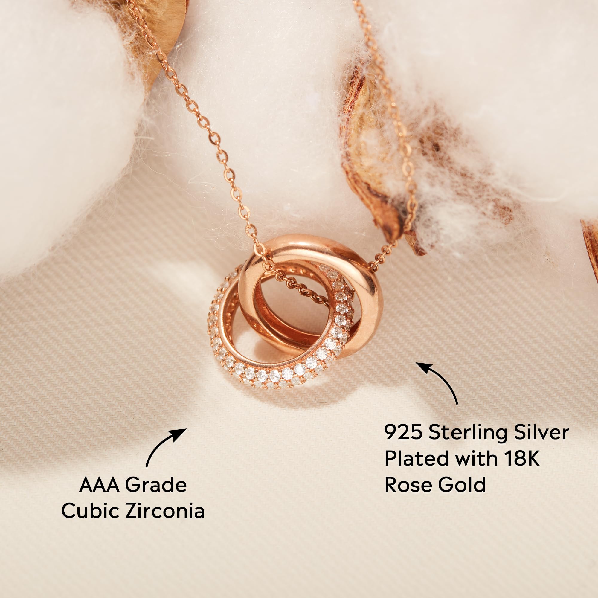STORYJEWELLERY Rose Gold Necklace for Women - Elegant Dainty Jewelry Gift for Mom, Daughter, Sister & Friends | Birthday, Anniversary, Valentine's Day Present | Perfect for Everyday Wear, Date Nights & Special Occasions