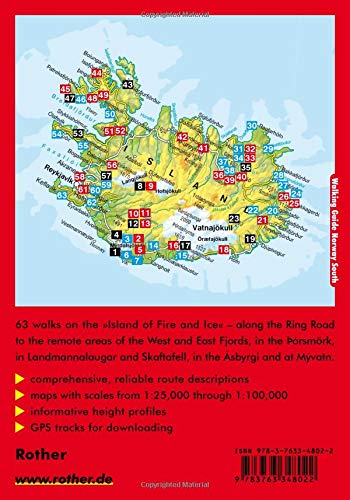 Iceland Rother Walking Guide - Best Hiking & Trekking Maps for Outdoor Adventures - Perfect for Backpacking, Camping & Travel Exploration