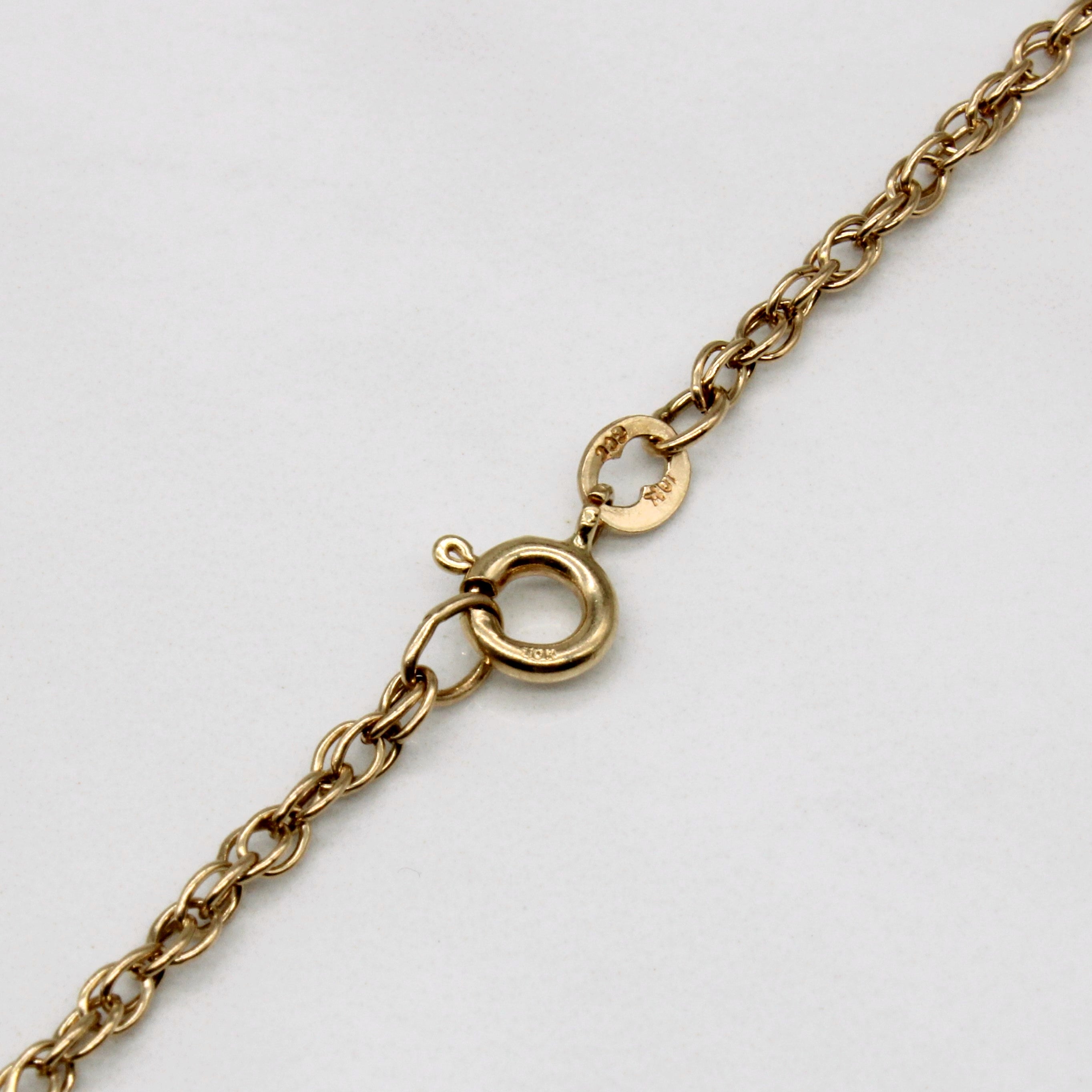 10K Yellow Gold Rope Chain Necklace 20
