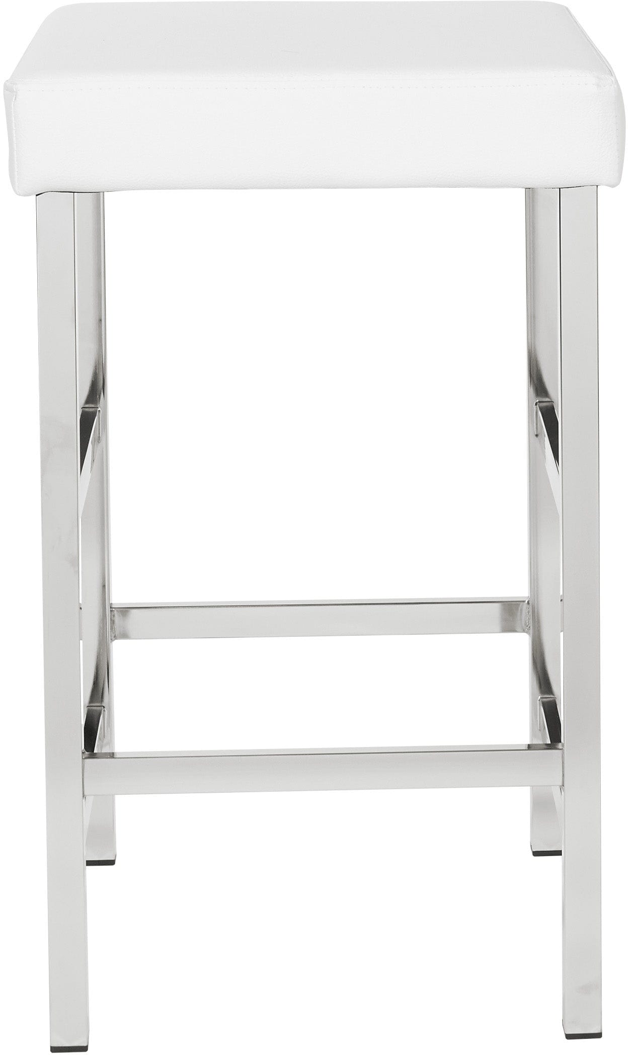 Office Star Polished Chrome Backless Bar Stool - 24