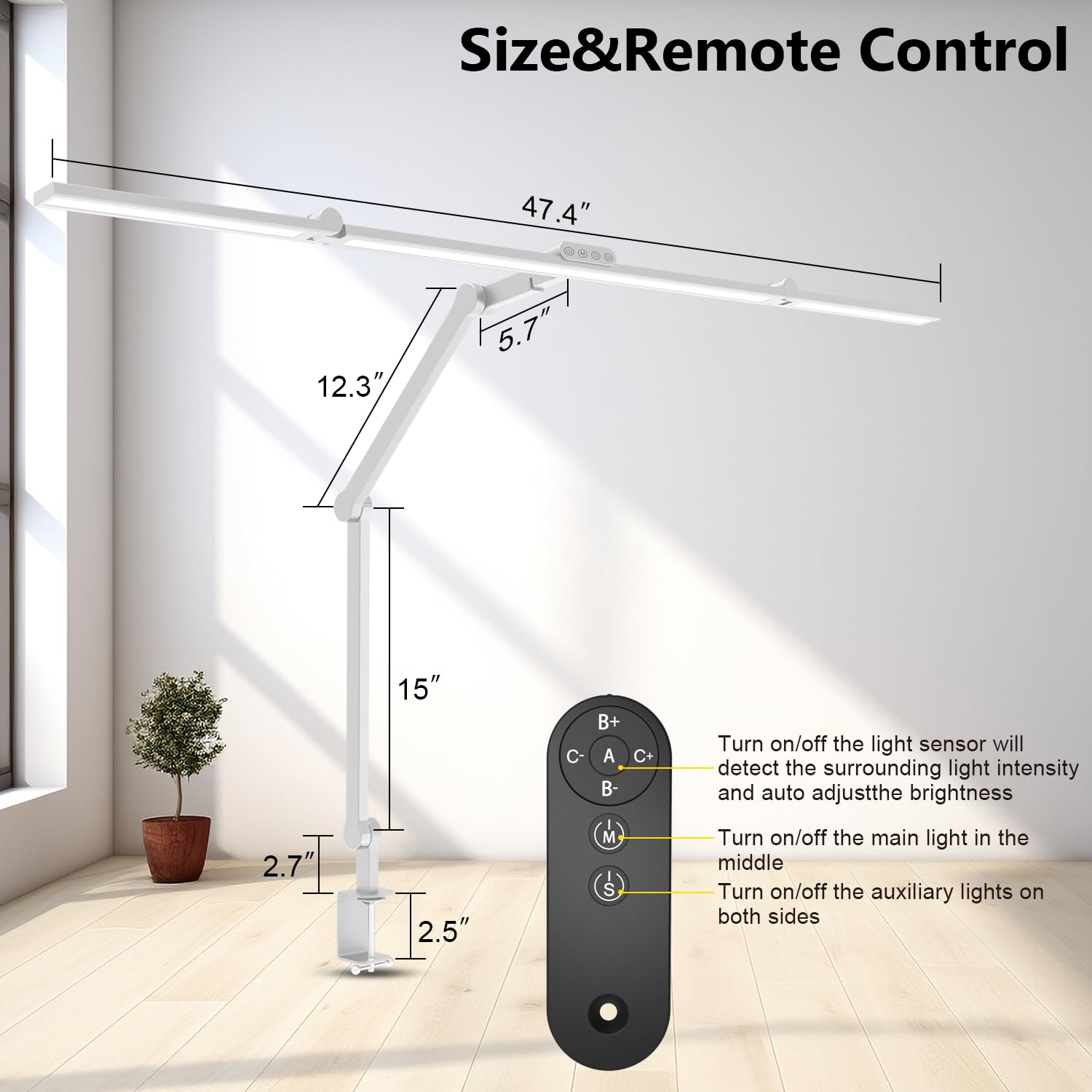 36W Ultra Bright Architect Clamp Desk Lamp - 47