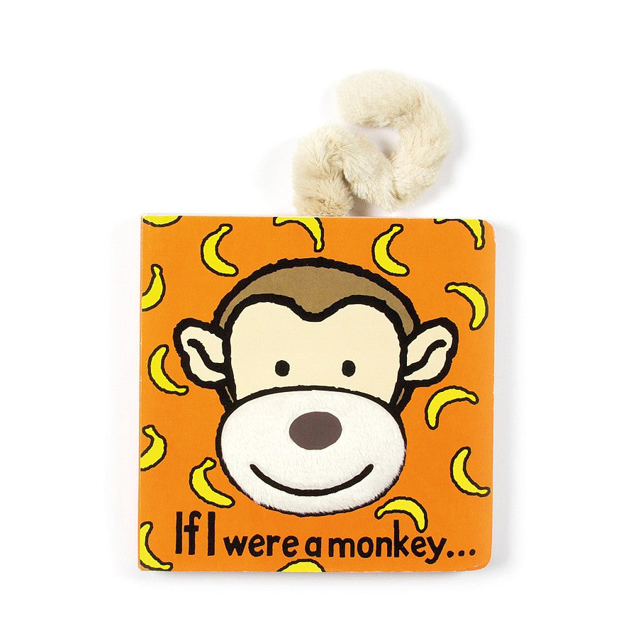 Jelly Cat If I Were A Monkey Book - Interactive Soft Plush Baby Book for Early Learning & Sensory Play | Perfect for Nursery, Toddler Storytime & Gift Giving