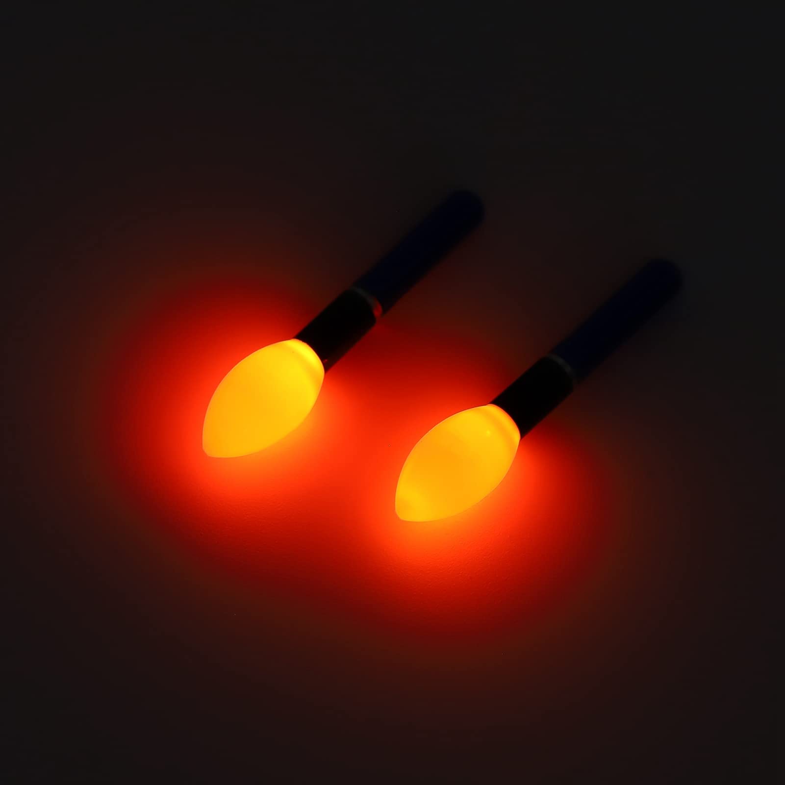 Alomejor LED Night Fishing Floats - 2pcs Glow in The Dark Fishing Bobbers for Night Fishing | Perfect for Freshwater, Saltwater & Ice Fishing