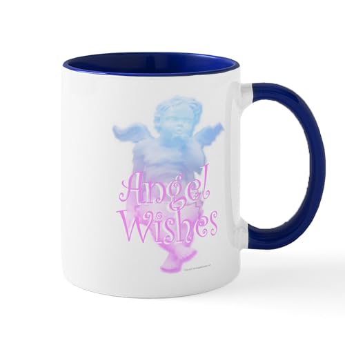 White/Navy Inside - Angel Wishes Mug