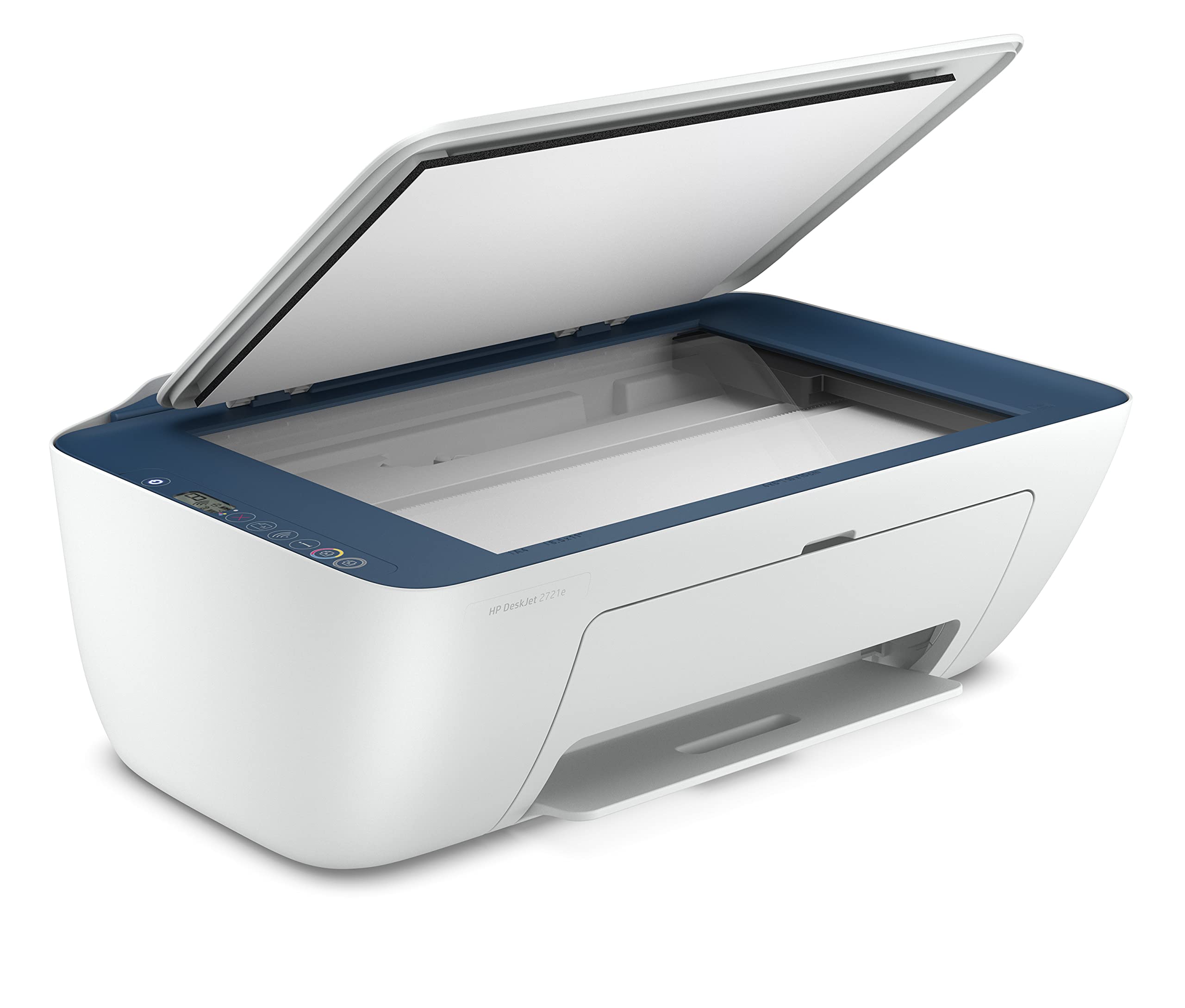 HP DeskJet 2721e All-in-One Wireless Color Printer with 6 Months Instant Ink | HP+ Enabled | Compact Home & Office Printer for Documents, Photos | White & Blue Design | Perfect for Remote Work & School Projects
