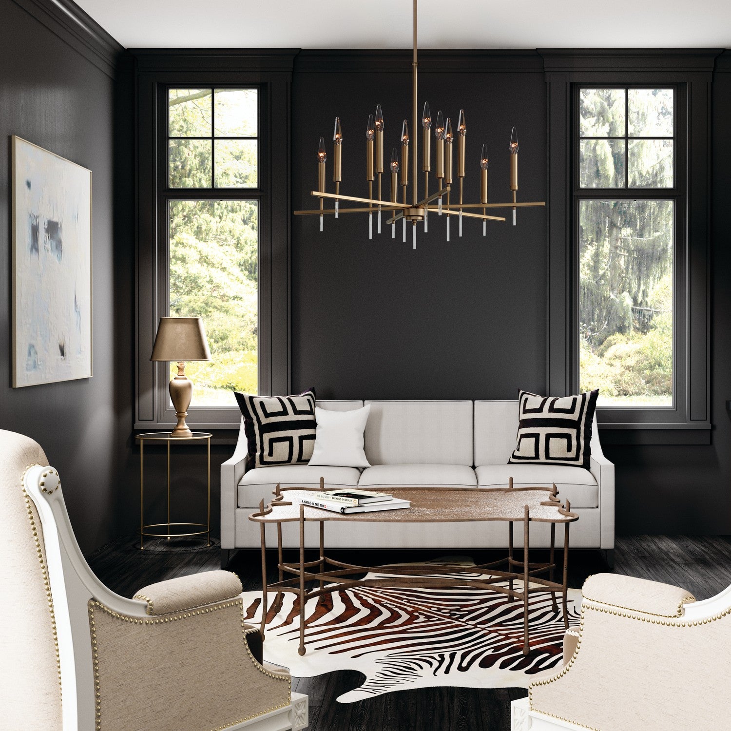 Capital Lighting 12-Light Chandelier - Elegant Crystal Ceiling Fixture for Dining Room, Living Room & Bedroom Lighting