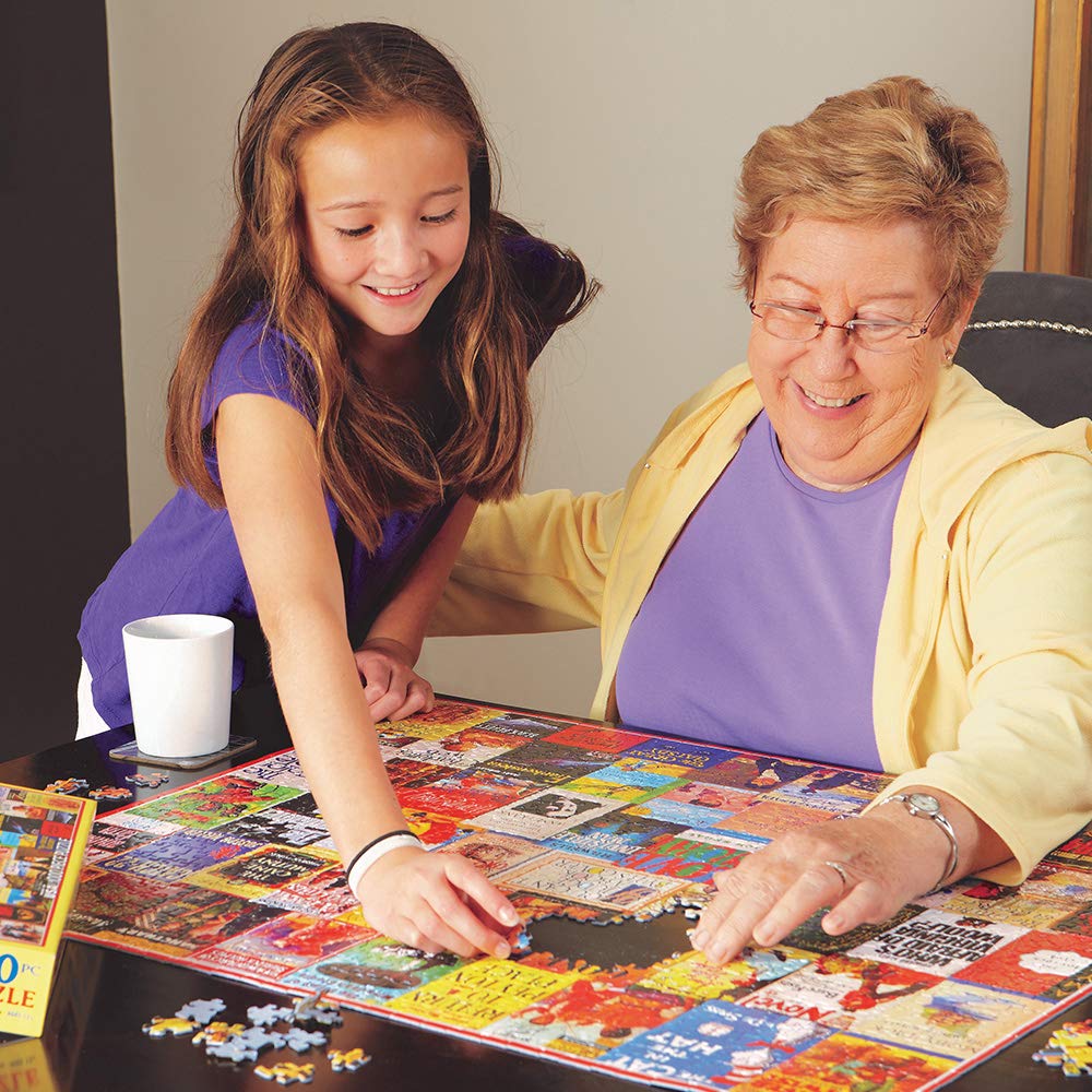 Christmas Jigsaw Puzzle 1000pc - Winter Holiday Stamps for Adults & Family Fun