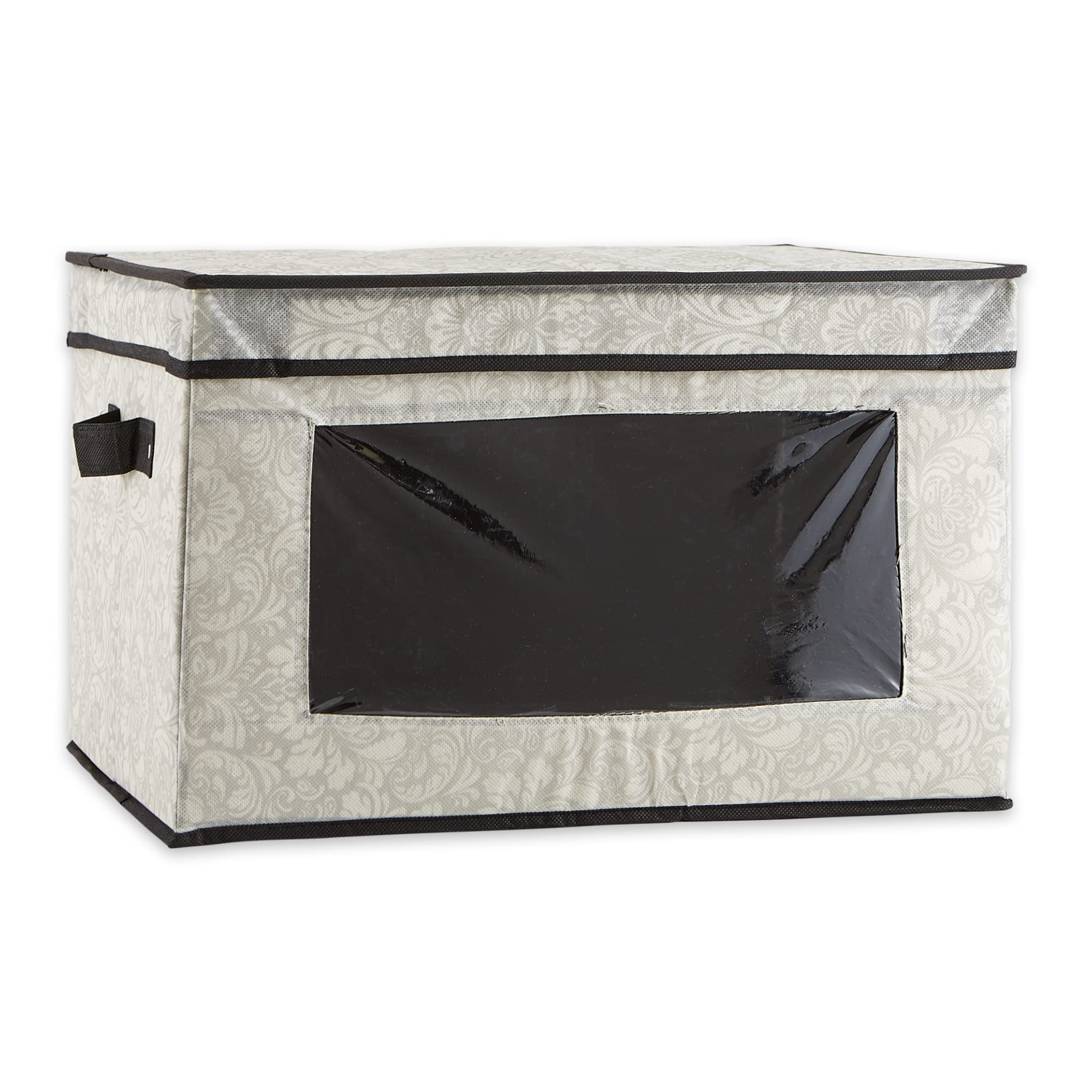 DII Breathable Closet Storage Organizer - Jumbo Size Damask Pattern Fabric Hanging Clothes Organizer for Wardrobe, Bedroom & Closet Organization - Perfect for Seasonal Clothing Storage & Space Saving