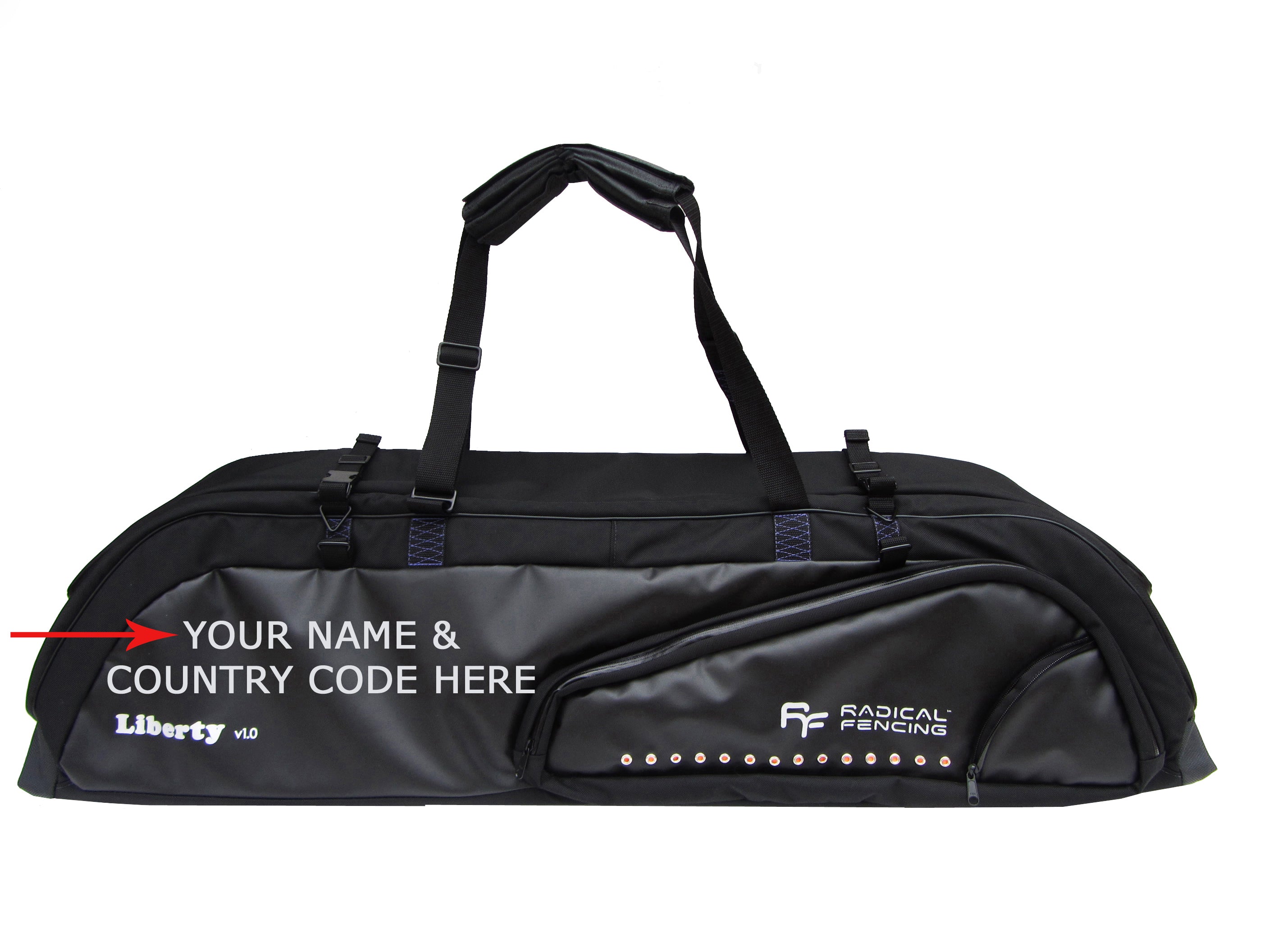 RF Liberty Fencing Roller Bag - Durable Fencing Equipment Carrier for Foils, Epees & Sabers - Perfect for Tournaments & Practice Sessions