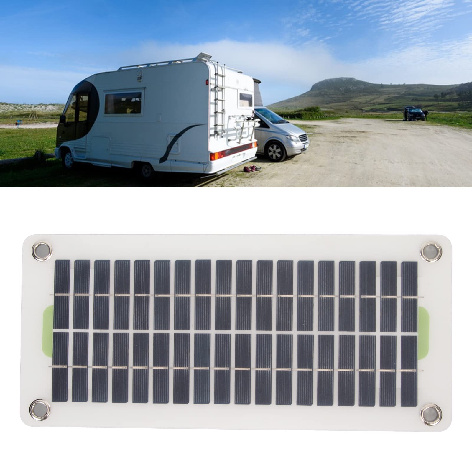 30W Portable Solar Panel Charger Kit - Waterproof 12V USB Polycrystalline Solar Panel for Outdoor, Camping, RV, Boat, Car & Van Power Supply | Perfect for Emergency Backup & Off-Grid Adventures