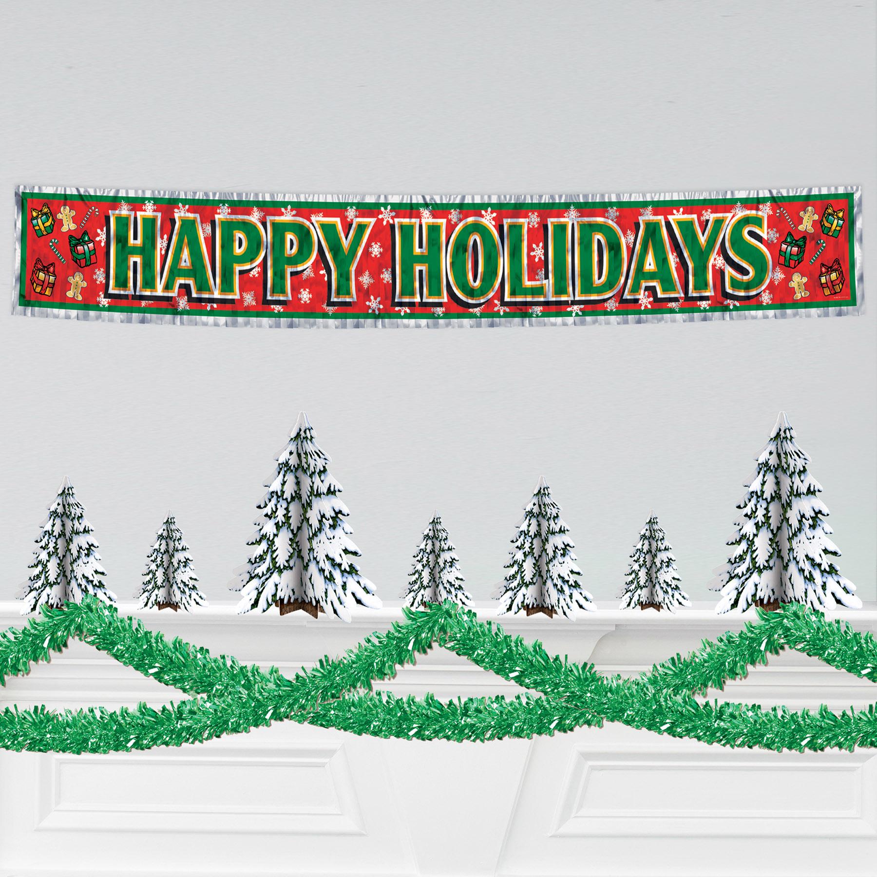 12 Pack Beistle 6-Ply Metallic Green Party Garland - Premium Holiday Decorations for Christmas, New Year, Birthday & Wedding Celebrations