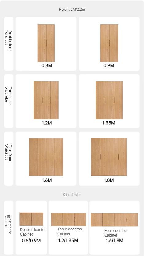 Solid Oak Wood Wardrobe - Premium Quality, Spacious Storage for Bedroom, Closet & Home Organization