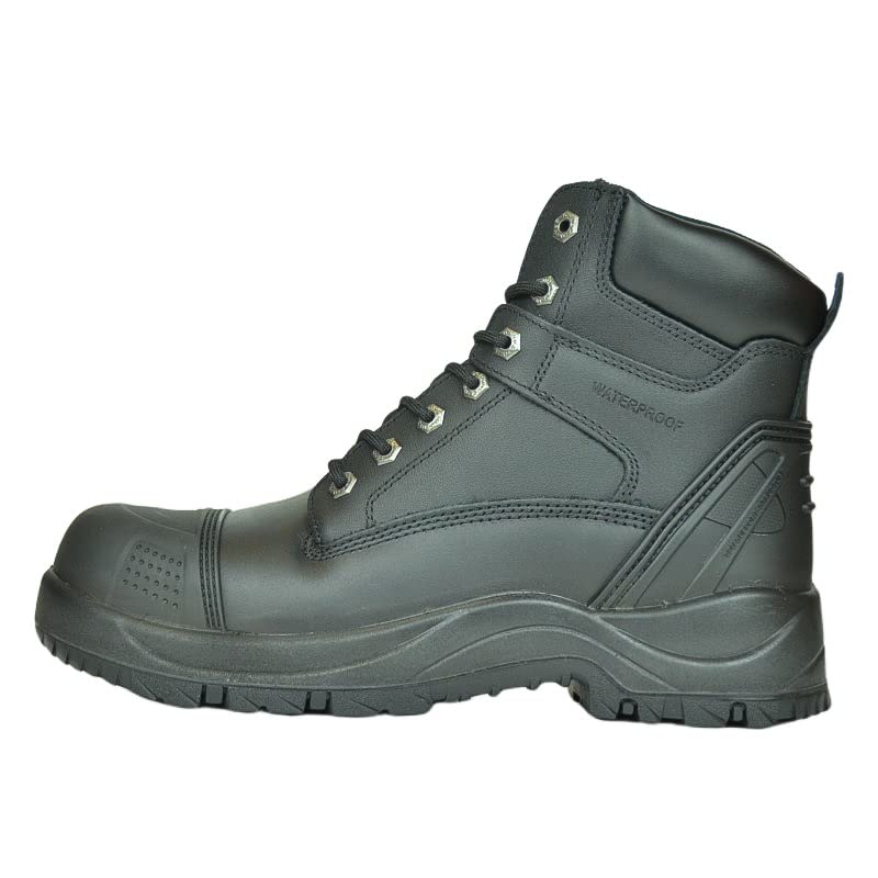 ZANCO Men's 6-Inch Waterproof Composite Toe Electrical Hazard Safety Work Boots - OSHA Approved for Construction, Warehouse & Industrial Use