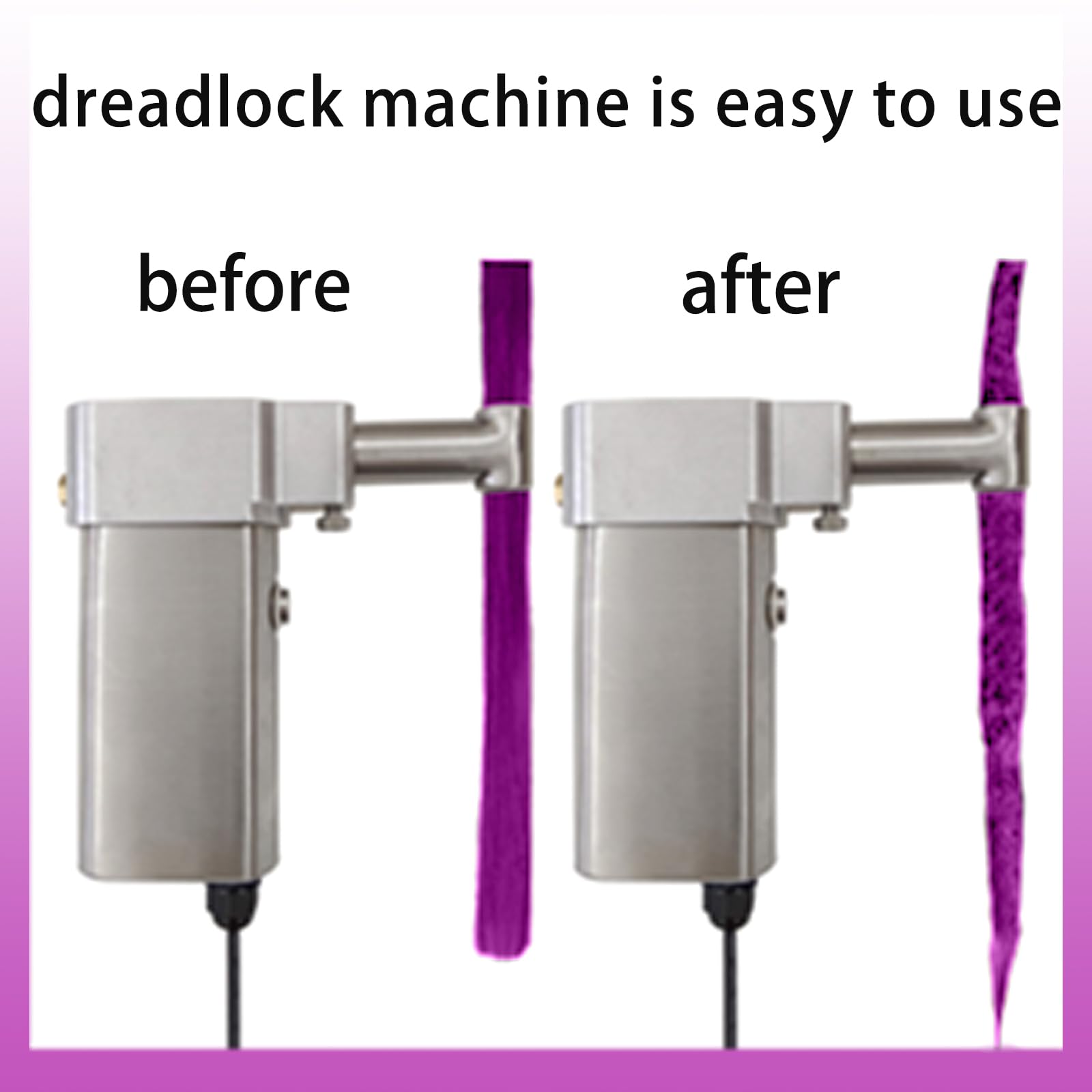 Electric Dreadlock Maker Machine for Instant Locs - 0.55in Tube Head for Professional Salon & Home Hair Styling - Perfect for Natural Hair, Braiding, and African American Hairstyles