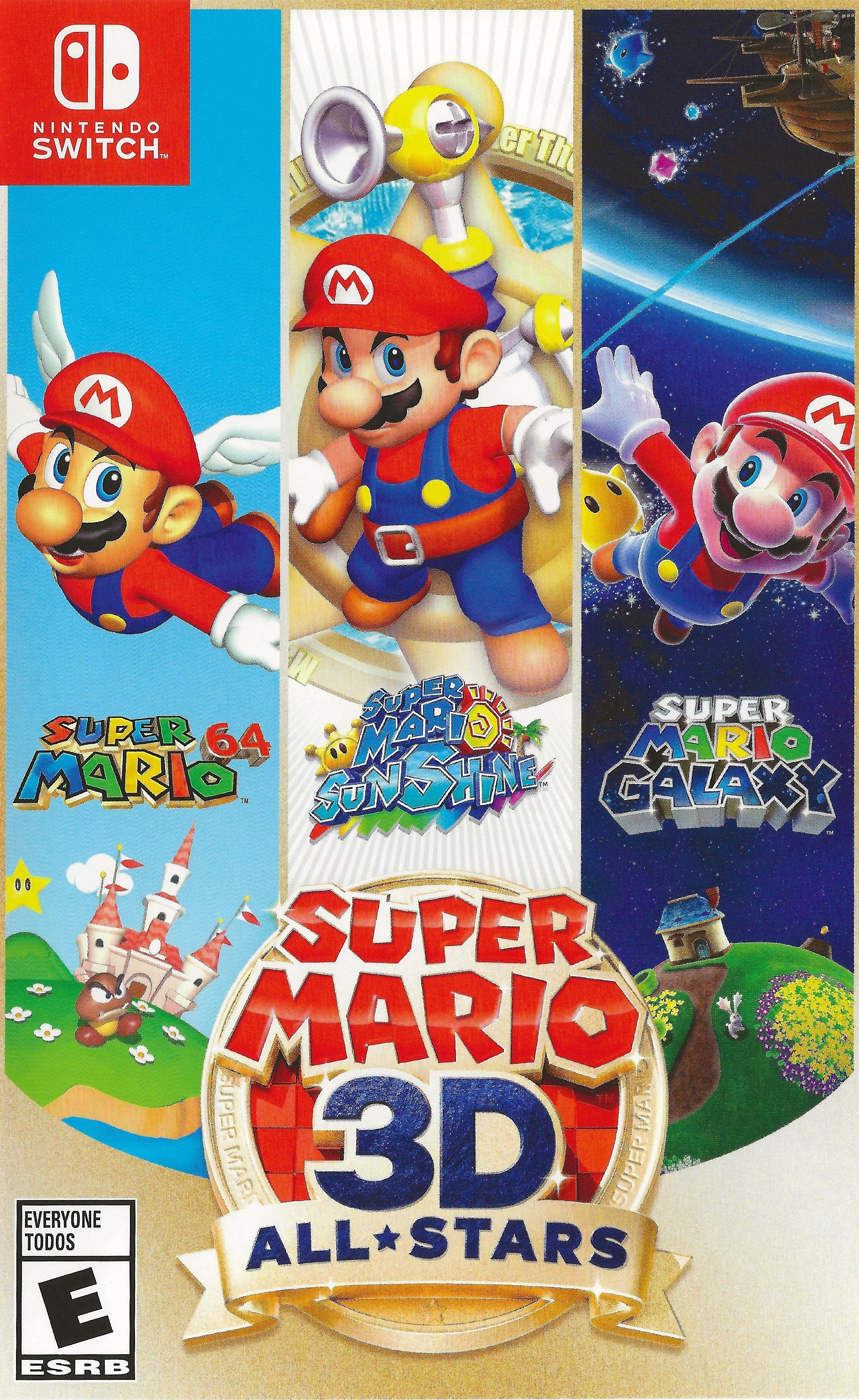 Super Mario 3D All-Stars - Nintendo Switch Game | Collectible 3D Mario Adventure Bundle (Super Mario 64, Sunshine & Galaxy) | Perfect for Family Game Nights & Mario Fans