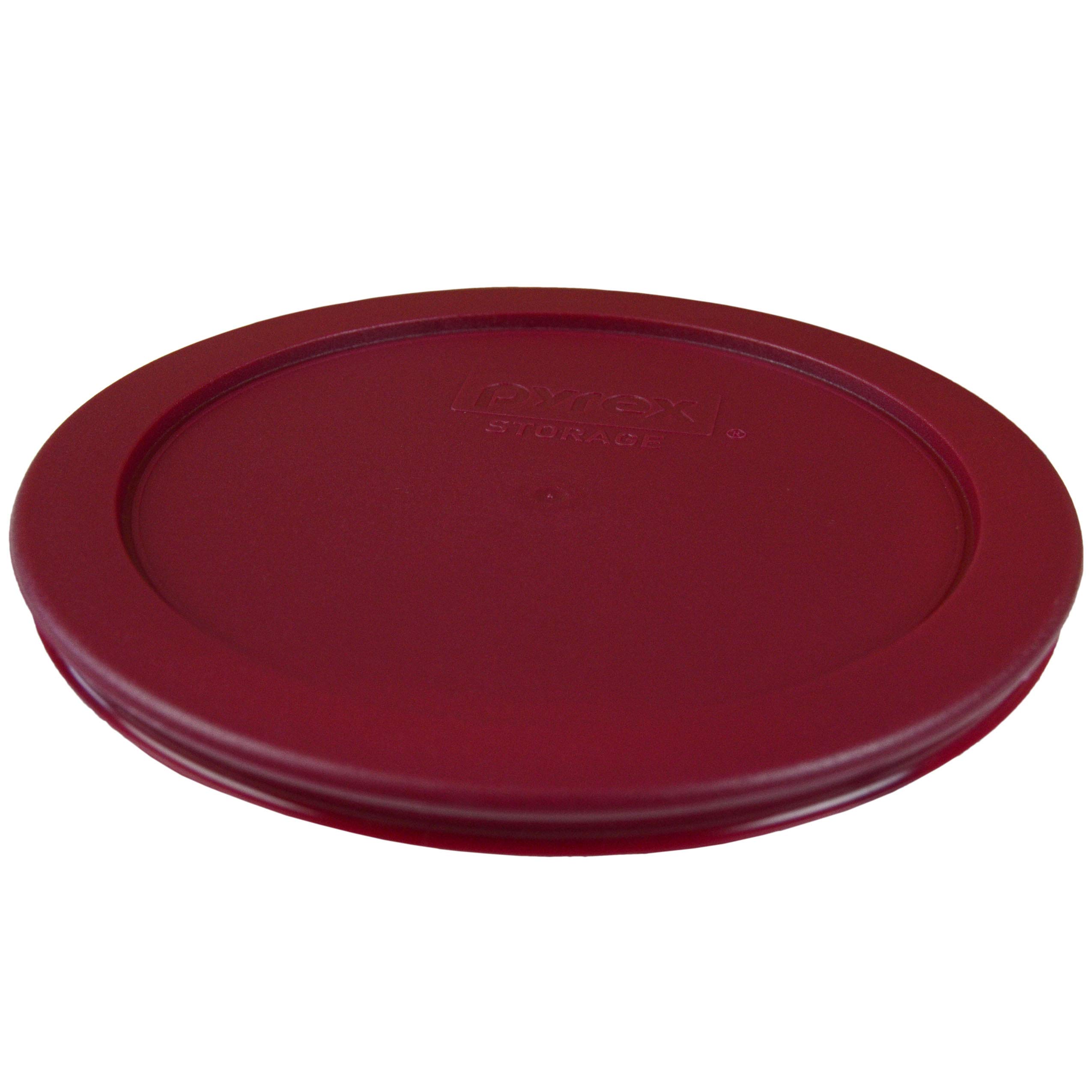 Pyrex 3-Piece 7200-PC Turquoise Lids & 2-Piece 7201-PC Sangria Red Lids & 2-Piece 7402-PC Bahama Sunset Lids - Made in USA - Perfect for Food Storage, Meal Prep, and Leftovers