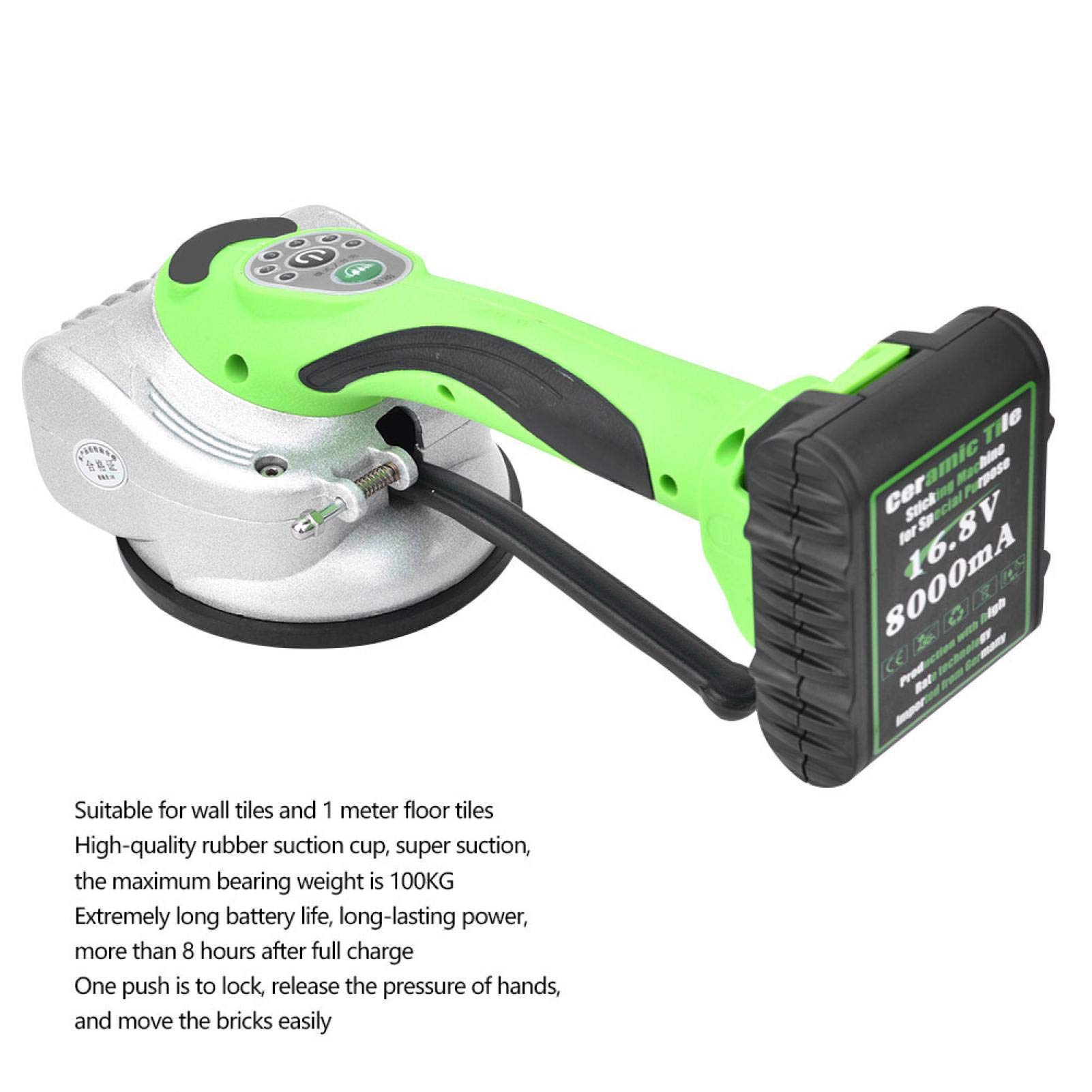 16.8V Cordless Tile Vibrator - Professional Floor & Wall Tiling Tool with US Plug (100-240V) - Portable Leveling Machine for Perfect Plaster Laying - Ideal for DIY Home Renovation & Professional Construction Projects