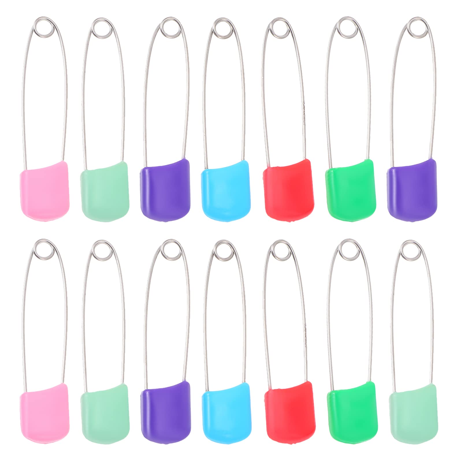Toddmomy 100Pcs Baby Safety Pins - Plastic Head Diaper Pins, Nappy Locking Clips for Infants (Assorted Colors) | Secure Diapers, Blankets & Baby Clothes | Ideal for Daycare, Travel & Home Use