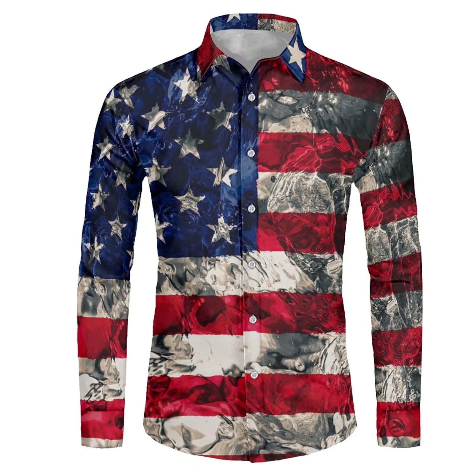 Stylish Hawaiian Print Men's Button Down Dress Shirts for Work & Business - Breathable Short Sleeve Casual Office Shirts in Sizes XS to 4XL - Perfect for Beach Vacations, Summer Parties & Business Casual Fridays