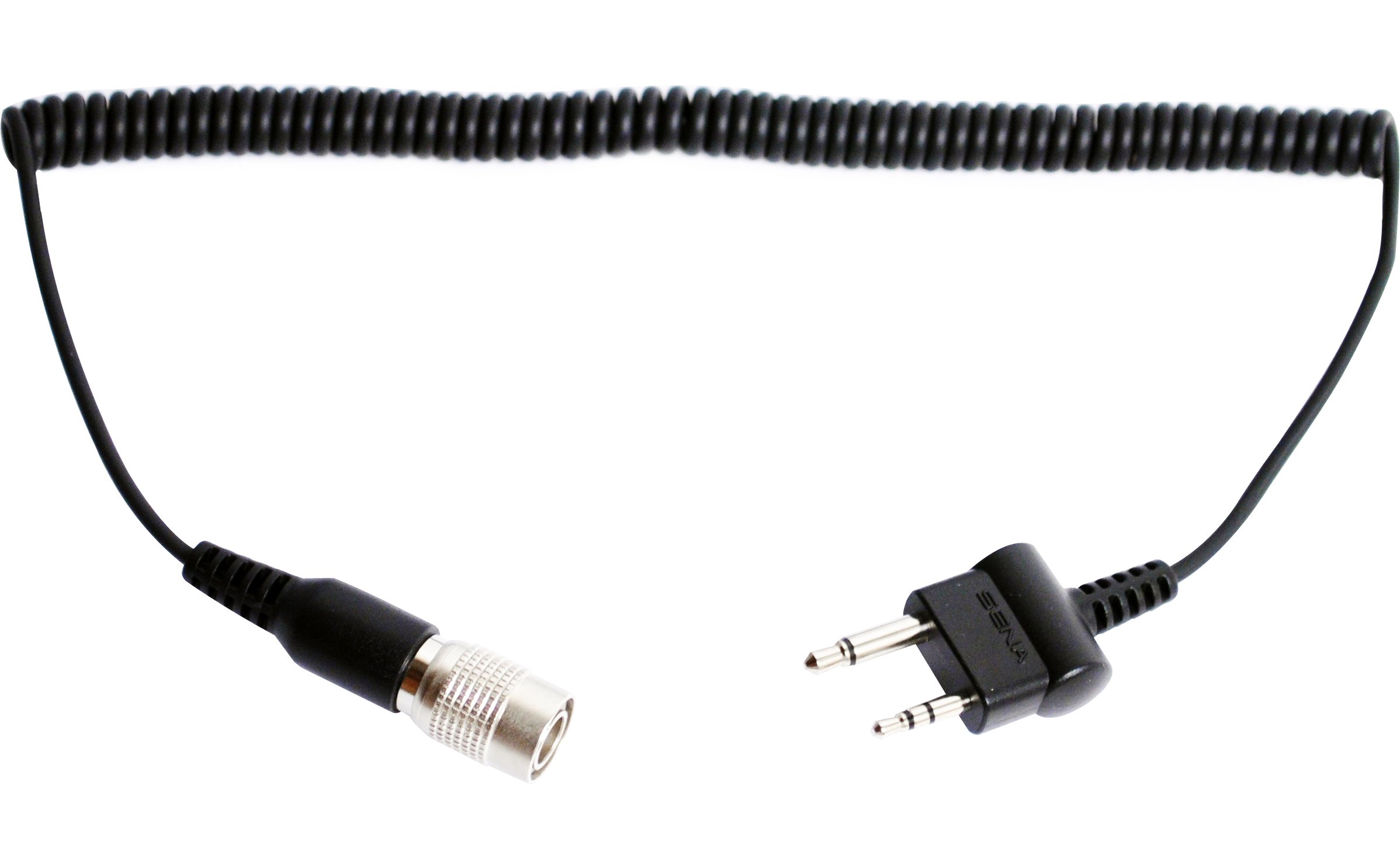 Sena SC-A0117 2-Way Radio Cable with Straight Twin-Pin Connector for Midland & Icom Radios - Black | Compatible with Walkie Talkies for Outdoor Adventures, Construction & Emergency Communication