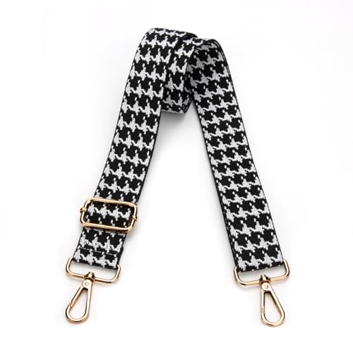Black gold buckle houndstooth