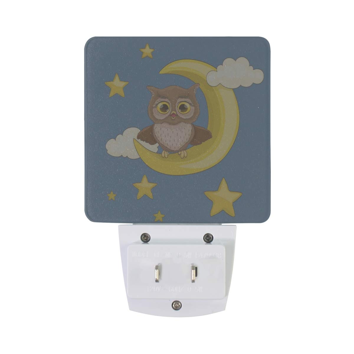 ALAZA 2 Pack Owl Owlet Moon Star LED Night Light with Dusk to Dawn Sensor - Plug in Nursery Decor, Kids Room Nightlight, Bedside Lamp for Adults - Perfect for Bedrooms, Hallways & Nurseries