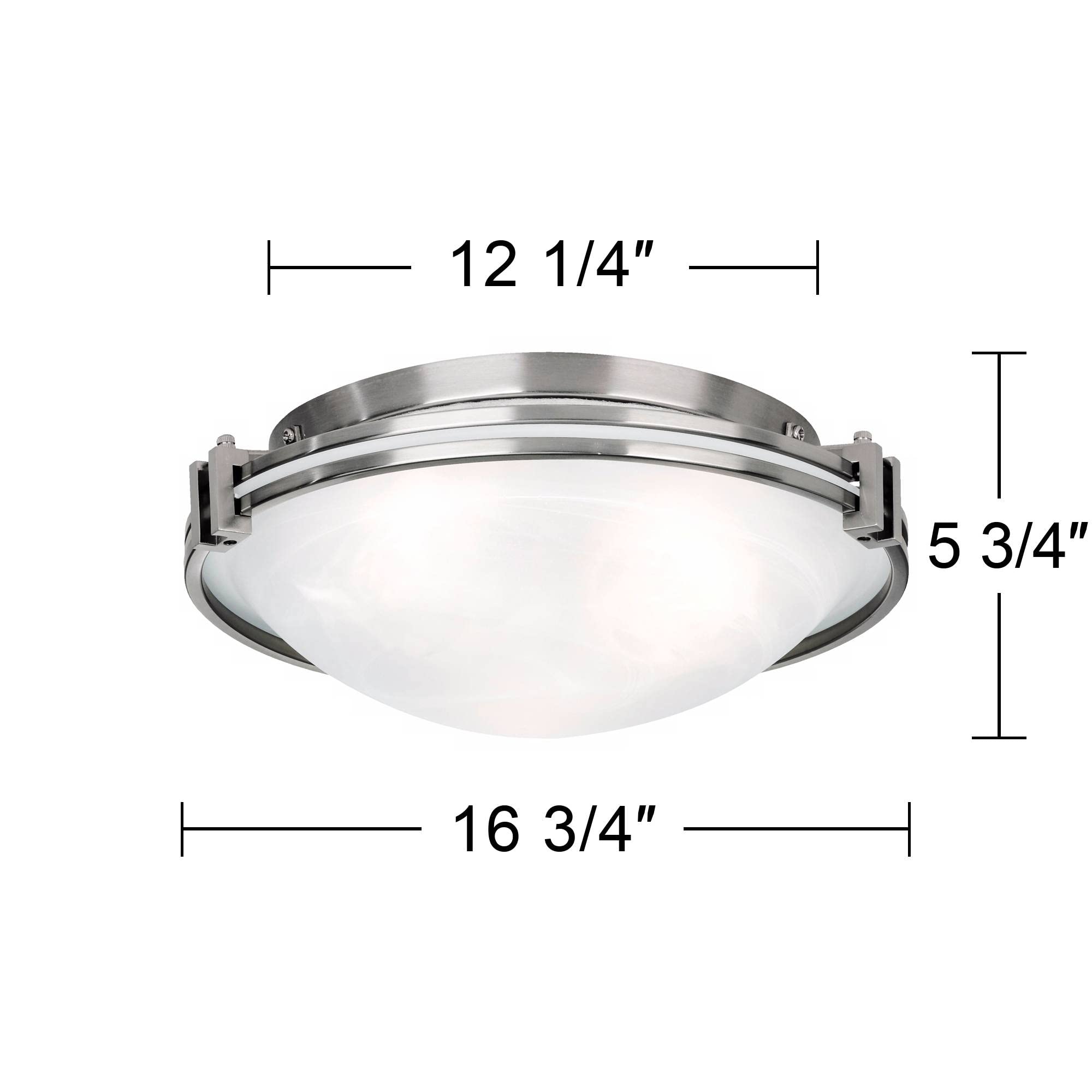 Modern Flush Mount Ceiling Light Fixture - 16 3/4