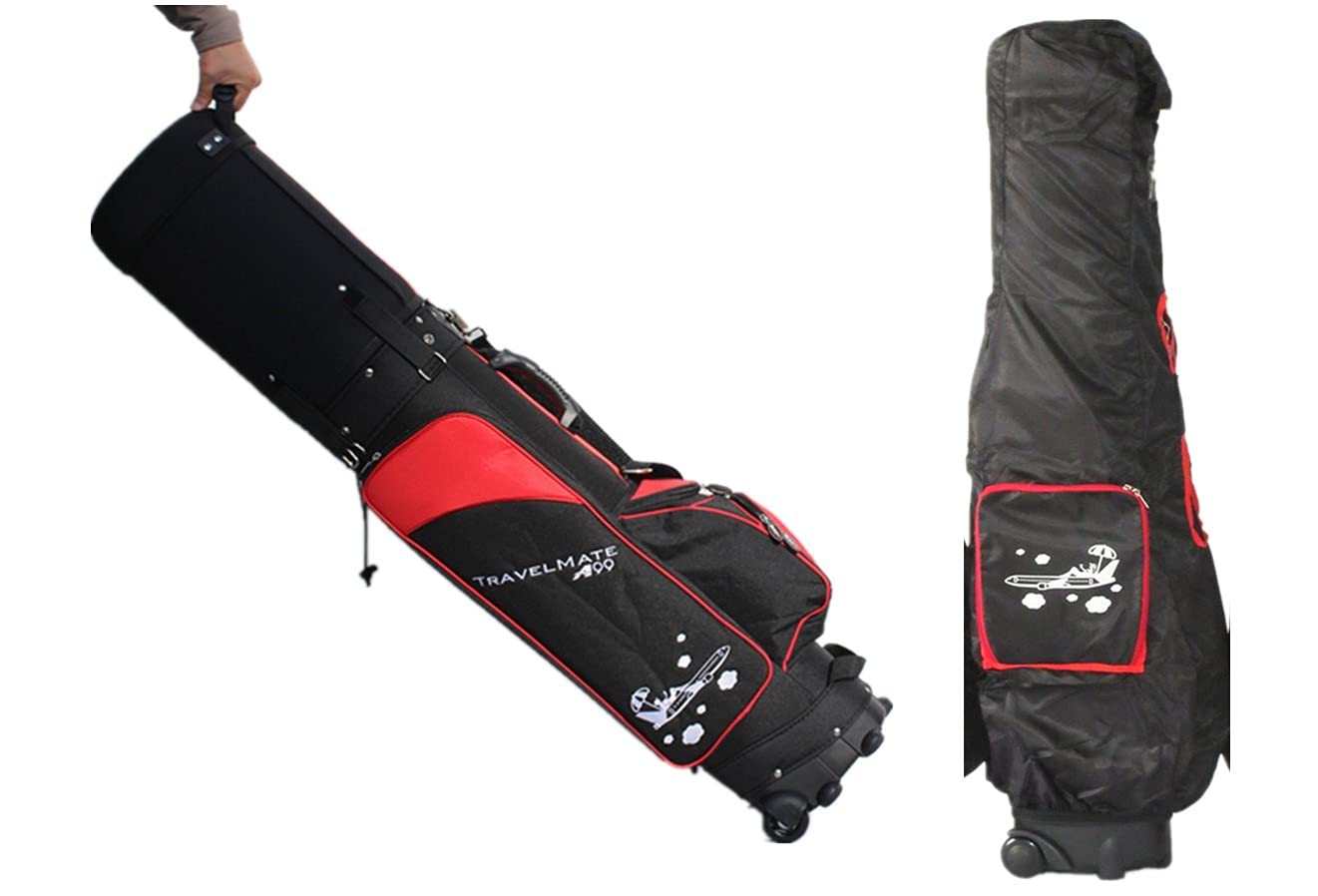 Premium A99 Deluxe Golf Travel Bag with Wheels - TSA Approved Lock, Durable Protection Cover - Perfect for Air Travel & Golf Course Use