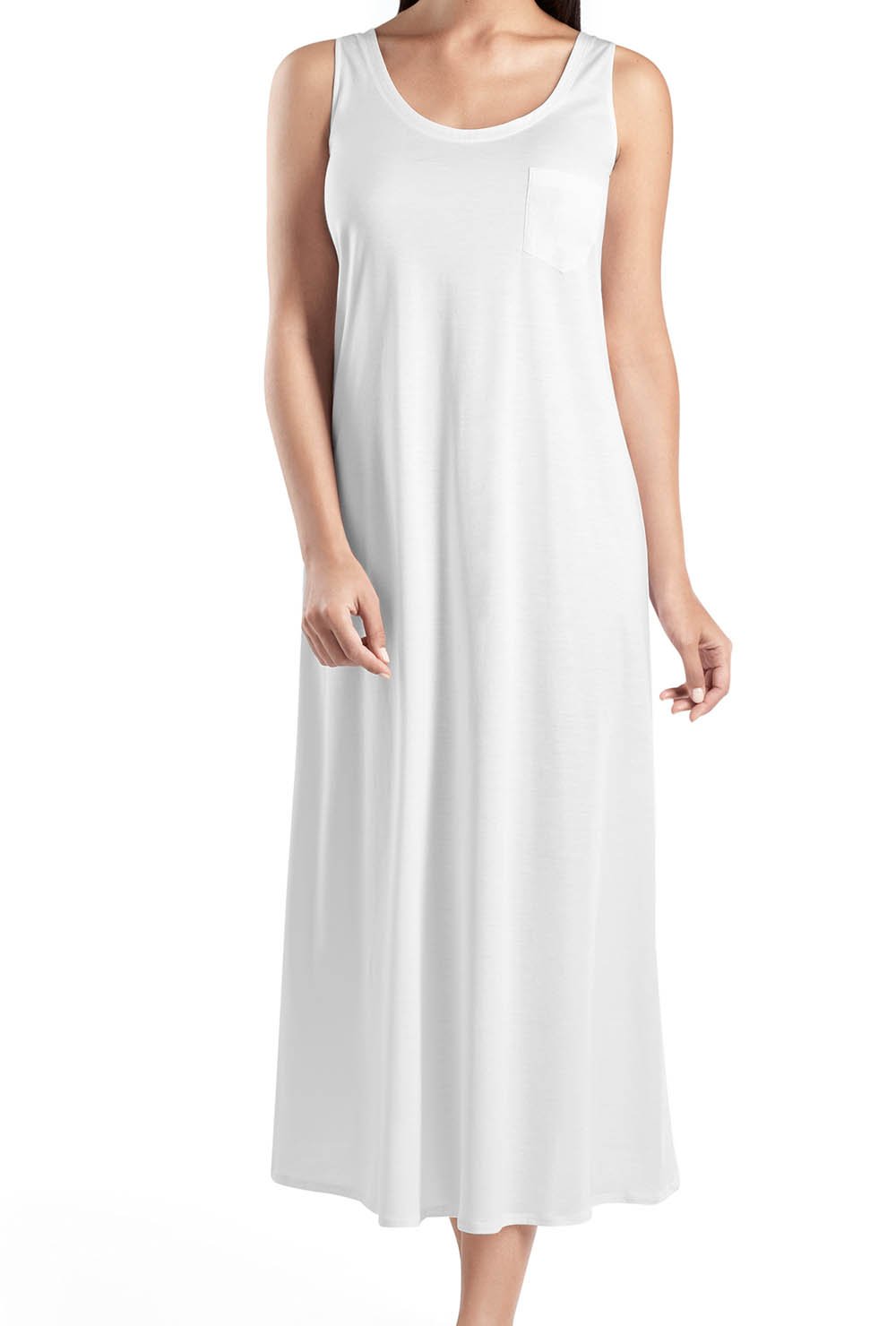 Hanro Women's Cotton Deluxe Long Tank Nightgown - Soft Breathable Sleepwear for Women, Comfortable Night Dress for Summer & Lounge Wear