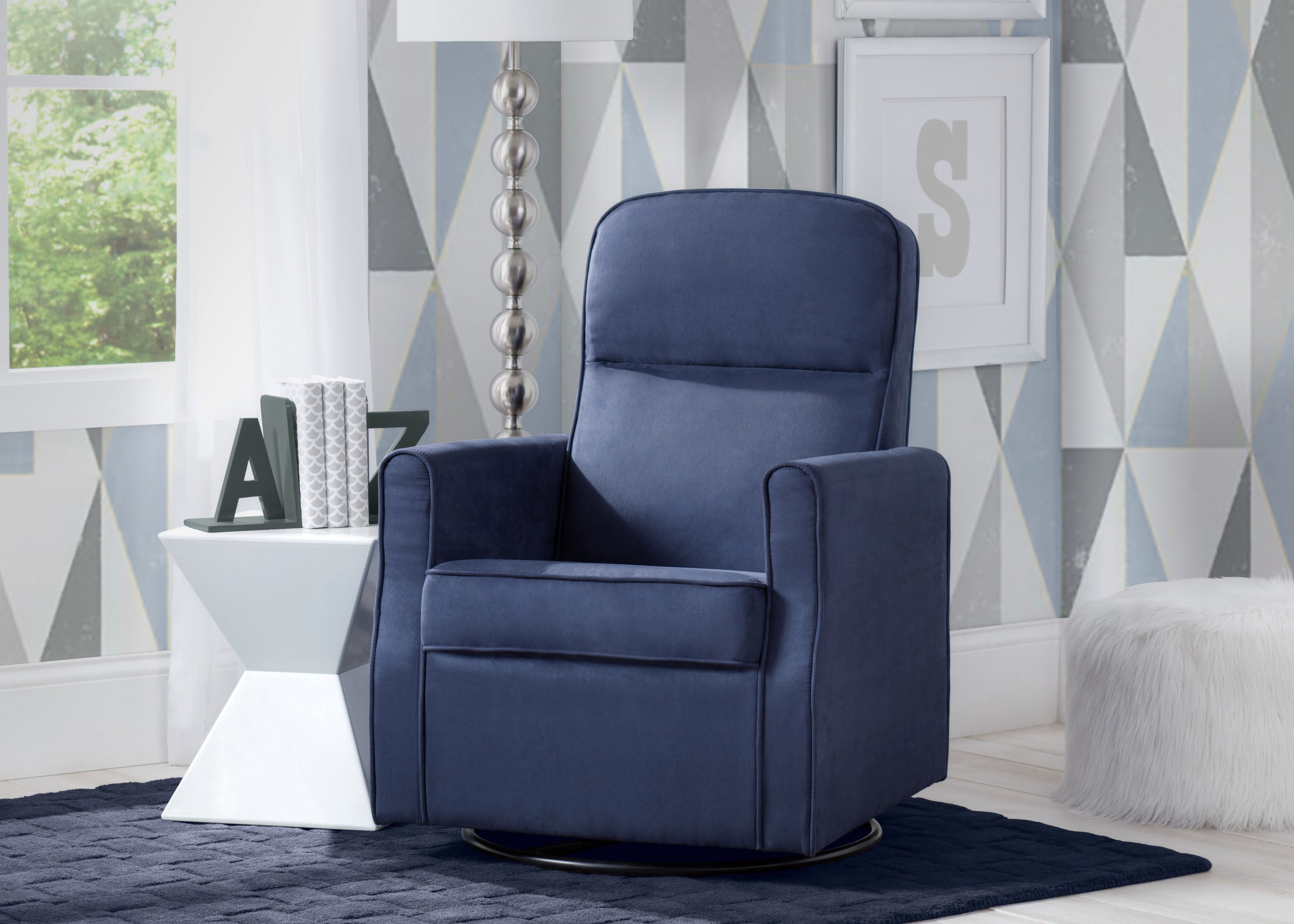 Clair Slim Nursery Glider Swivel Rocker Chair - Modern Baby Nursery Rocking Chair with Smooth 360° Swivel & Glide Motion - Perfect for Breastfeeding, Soothing Baby to Sleep & Nursery Decor