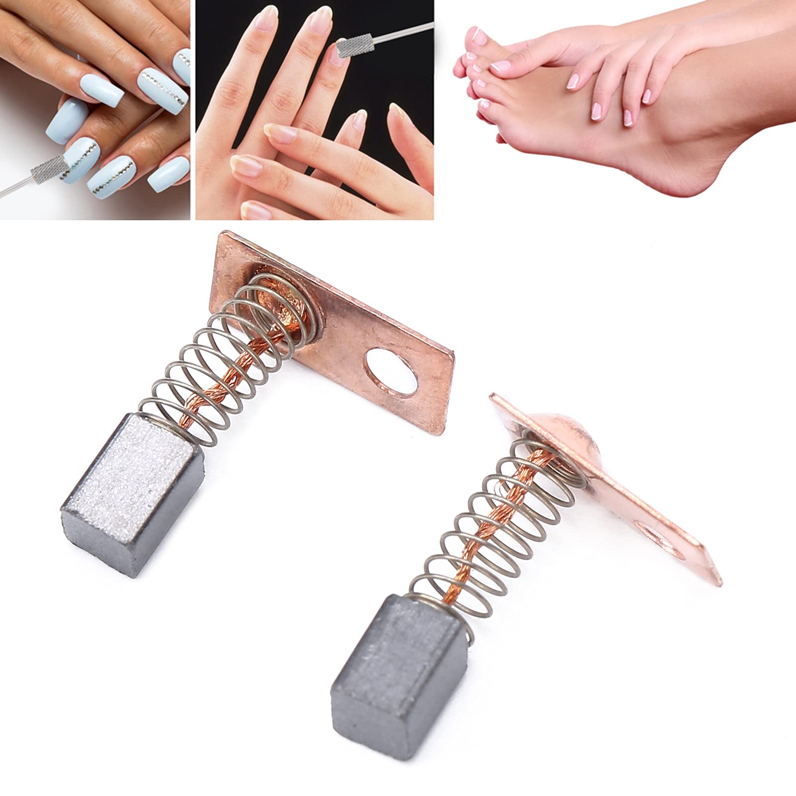 Professional Carbon Steel Nail Drill Handpiece - Durable Manicure Tool with Carbon Brush for Home & Salon Use | Perfect for Nail Art, Acrylics & Gel Extensions