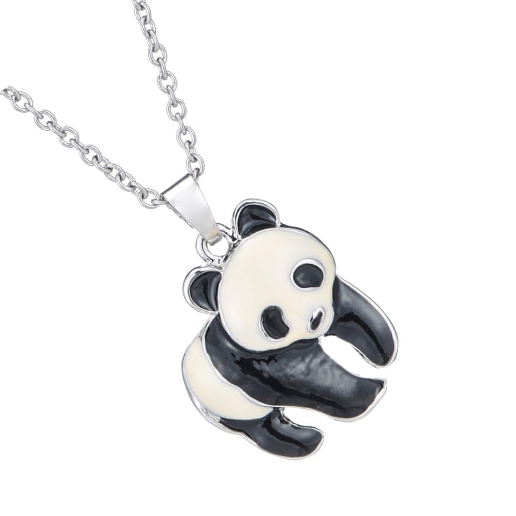 GALPADA 1pc Cute Panda Pendant Necklace - Trendy Animal Jewelry for Women, Delicate Gold/Silver Neck Chain, Perfect Gift for Birthday, Valentine's Day & Everyday Wear