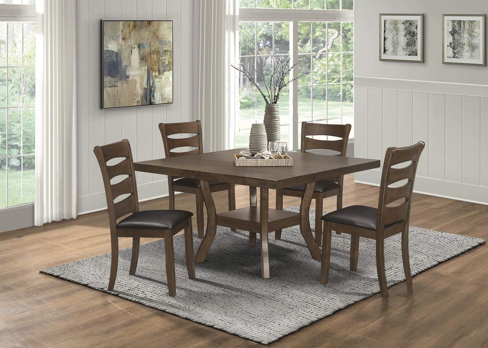 Homelegance Brown Dining Side Chairs (Set of 2) - Modern Kitchen Chairs for Dining Room, Breakfast Nook & Small Spaces