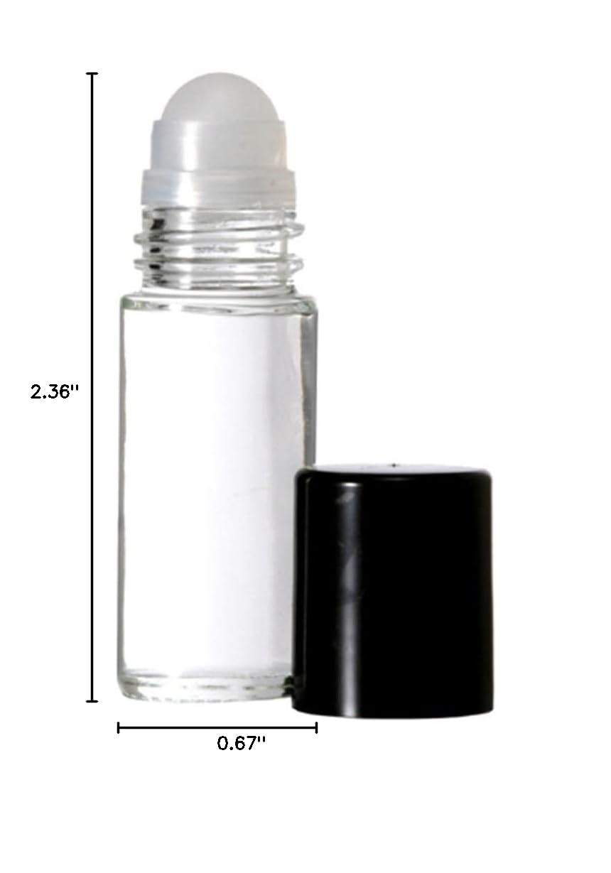288 Pack Clear Glass 5ml Roll On Perfume Bottles with Plastic Roller & Pipettes - Essential Oil Bottles for Aromatherapy, Perfume, Cologne - Perfect for DIY Beauty Products, Travel Size Liquids & Gift Making