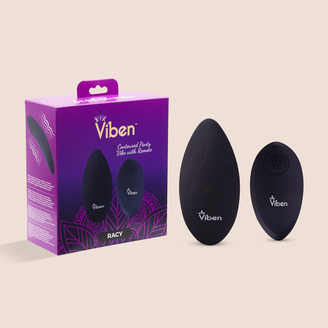 Viben Racy Remote Controlled Panty Vibrator - Waterproof & Rechargeable Adult Toy for Couples Play, Long Distance Romance & Discreet Pleasure