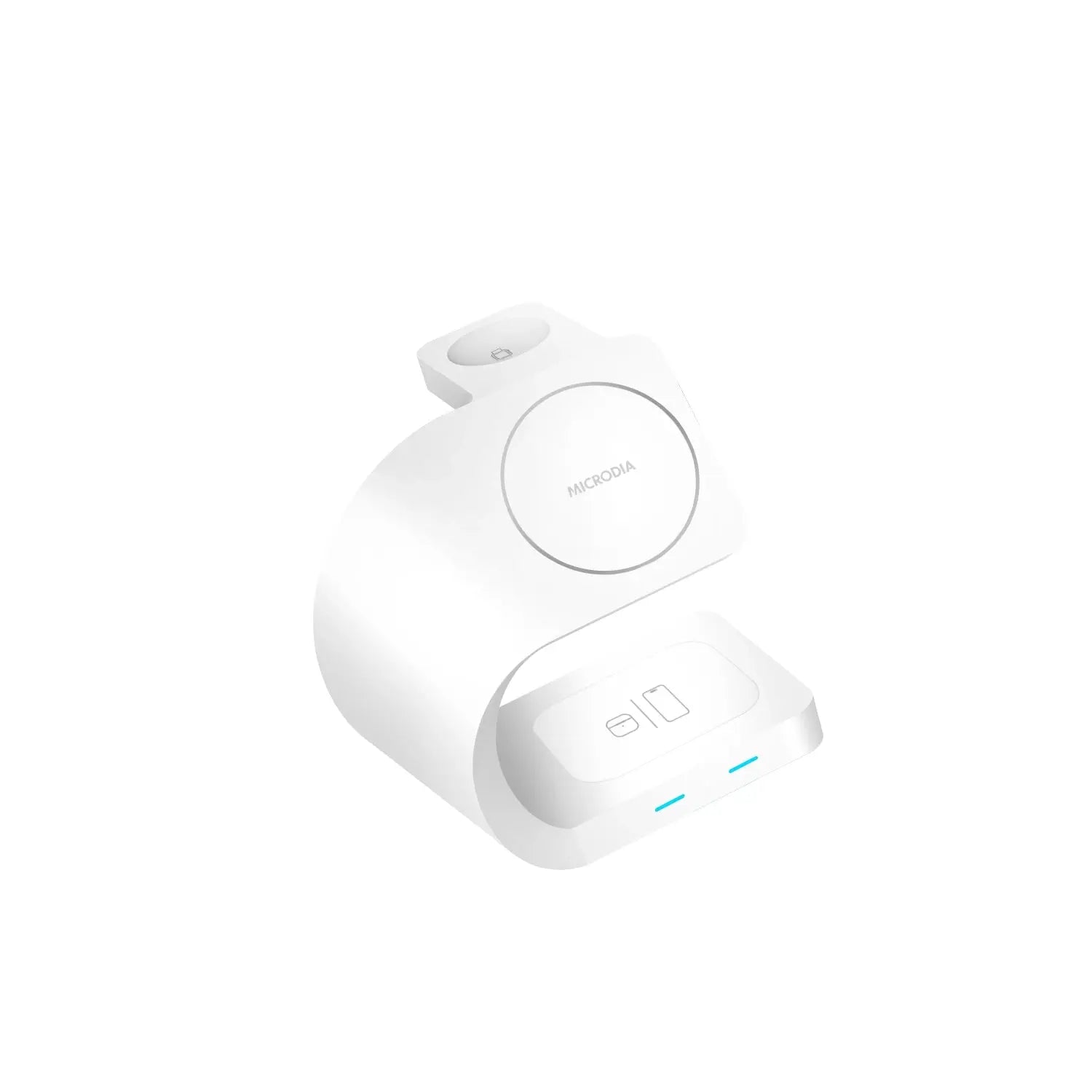 MICRODIA SNAPStation™ Curve Mini - 23W 4-in-1 Magnetic Wireless Charging Station for iPhone, Android, AirPods & Apple Watch | Fast Charging Pad for Home, Office & Travel