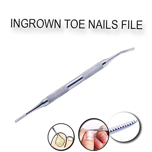 Professional Stainless Steel Ingrown Toenail File - Double Edge Podiatry Tool for Ingrown Nail Treatment & Foot Care - Perfect for Home Pedicure, Salon Use & Chiropody Practice