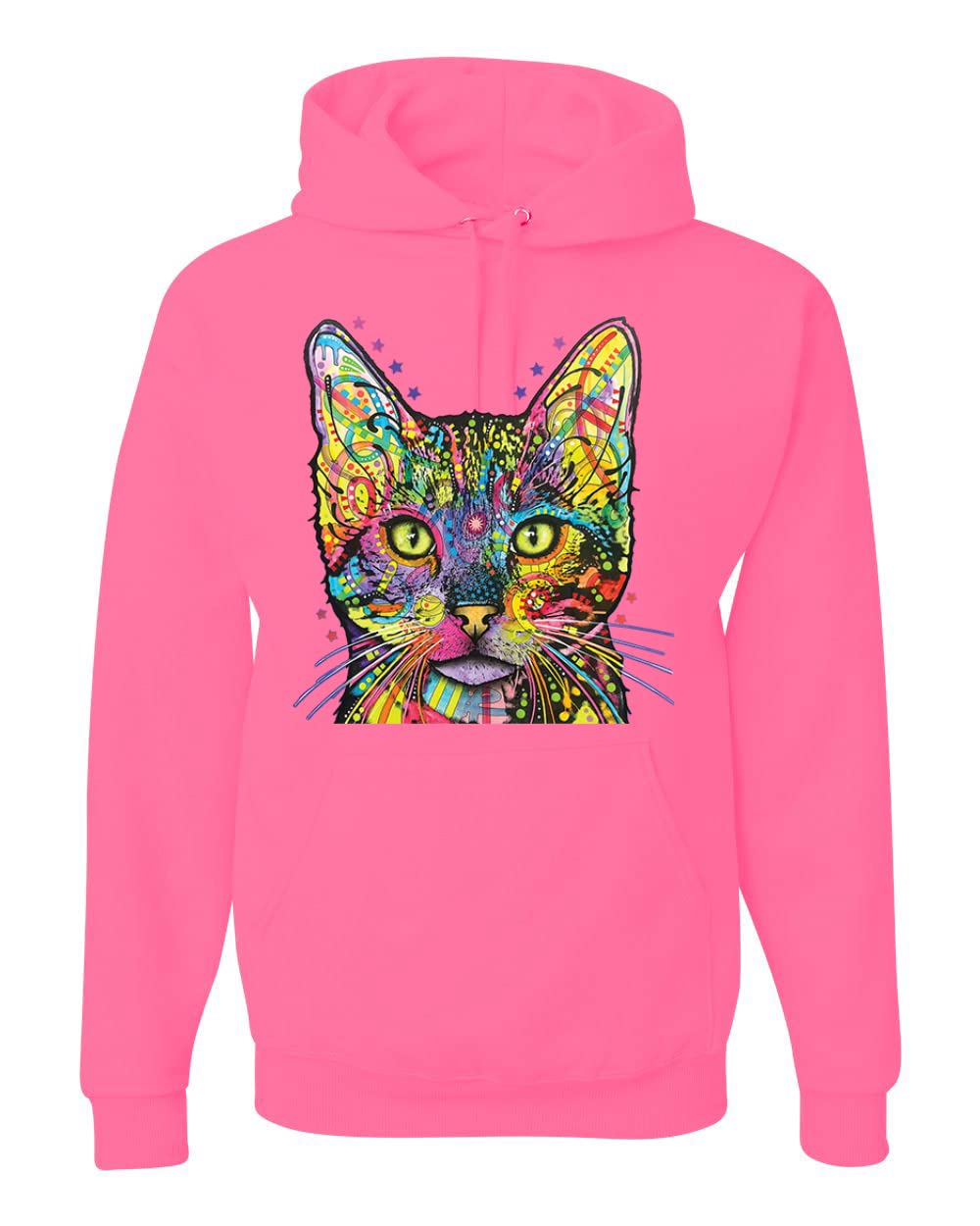 Colorful Cat Hoodie - Cat Mom & Dad Sweatshirt | Dean Russo Art Inspired Unisex Pullover for Animal Lovers | Perfect Gift for Pet Owners, Casual Wear & Cat-Themed Events