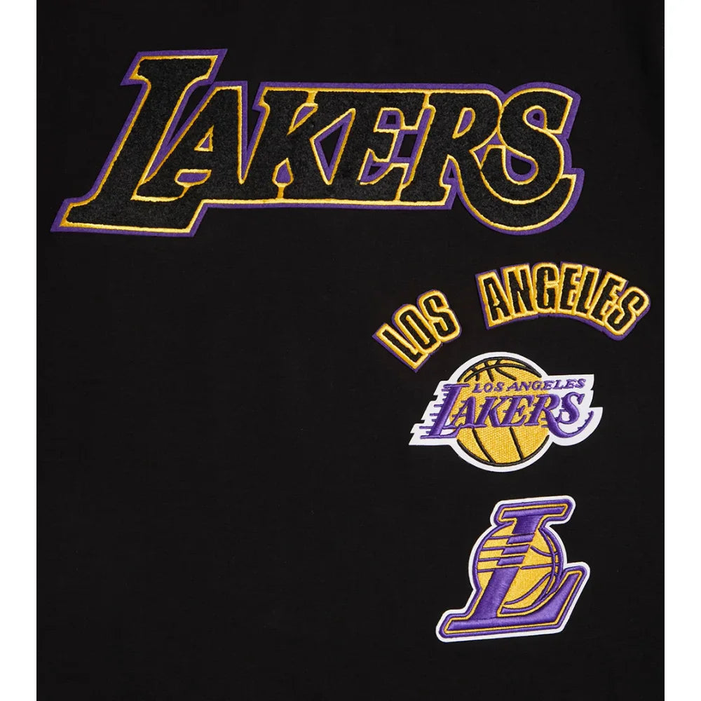 Men's Pro Standard Los Angeles Lakers Retro Classic Striped T-Shirt - Black | Vintage NBA Basketball Jersey for Fans & Streetwear | Perfect for Game Day, Casual Wear & Lakers Merch Collection