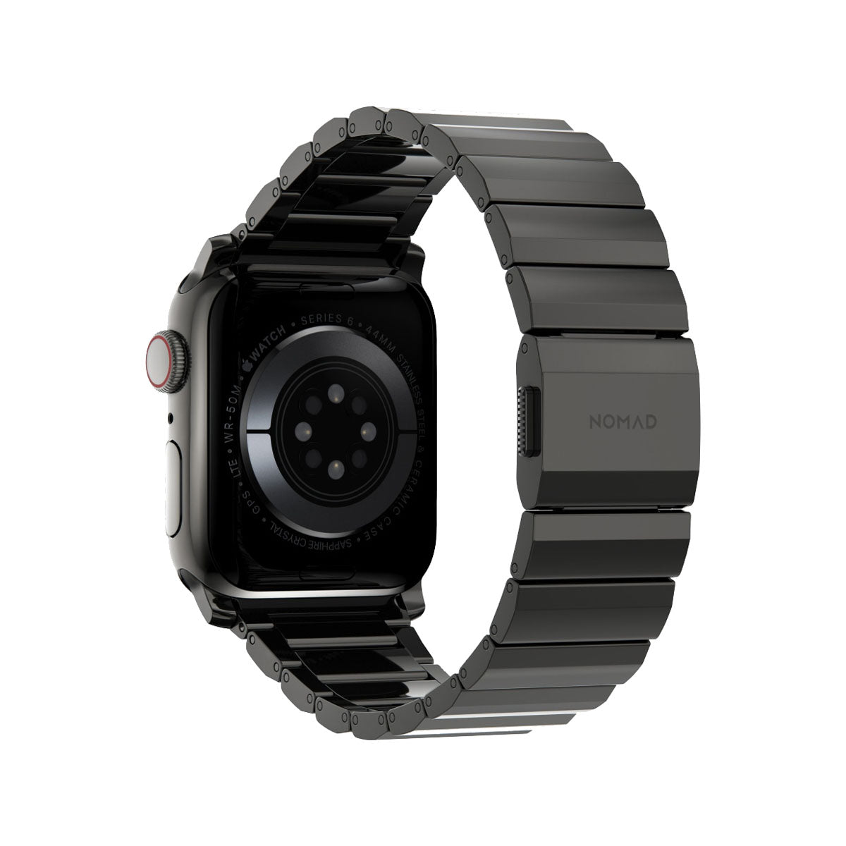 Nomad Apple Watch Band 45mm / 49mm Stainless Steel with Graphite Hardware - Premium Replacement Strap for Workout, Office & Everyday Wear