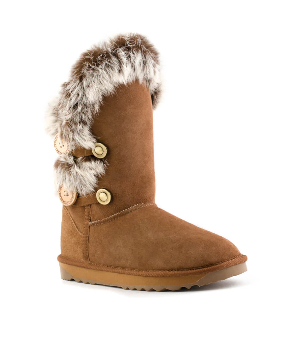 Men's UGG Classic Rabbit Fur Slippers - Cozy Winter Indoor/Outdoor House Shoes for Men