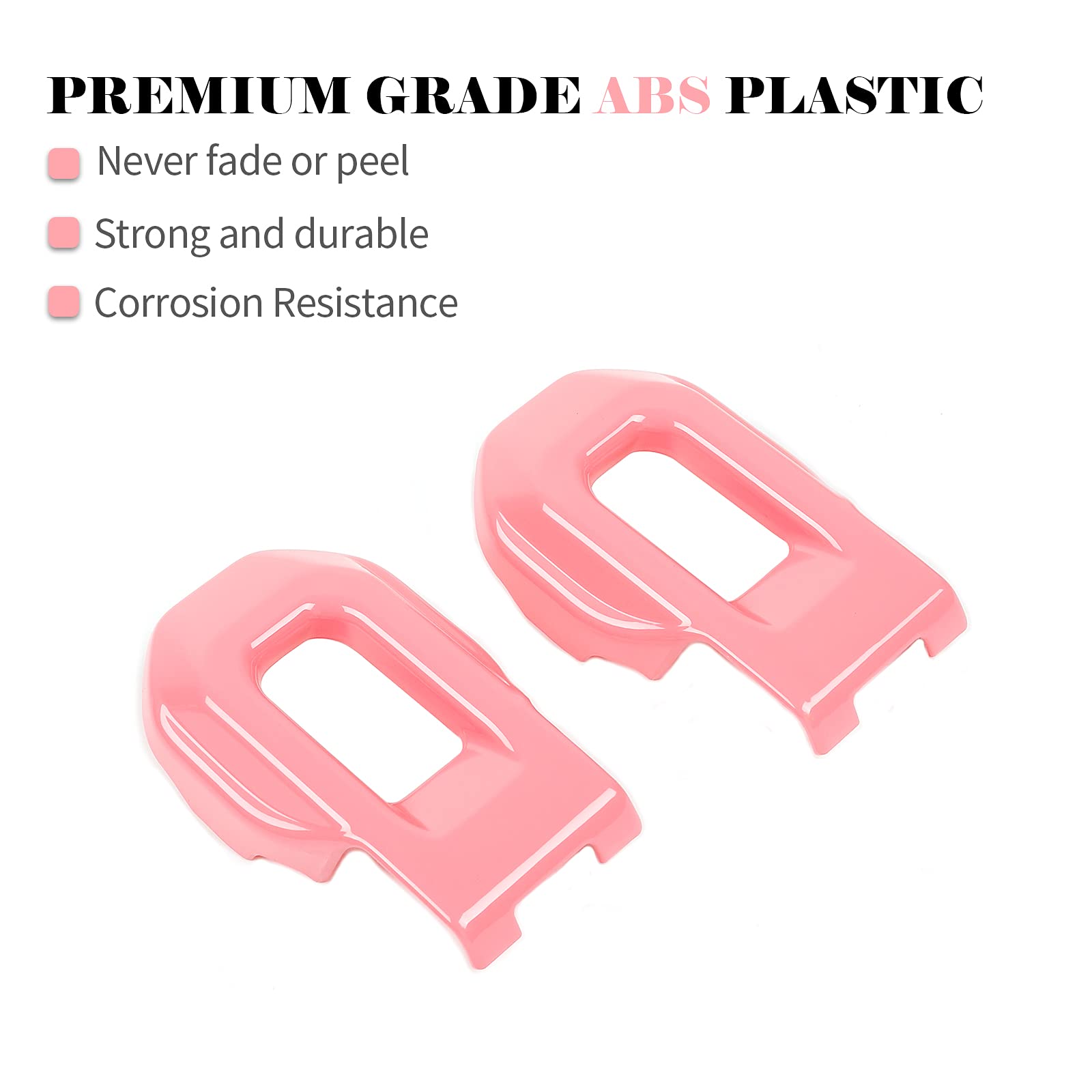 CheroCar Jeep Hood Lock Latches Cover & Catch Brackets - Exterior Accessories & Decoration Stickers Compatible with 2018-2021 Jeep Wrangler JL/JLU & 2020-2021 Gladiator JT (Pink) - Off-Road Protection & Style Upgrade
