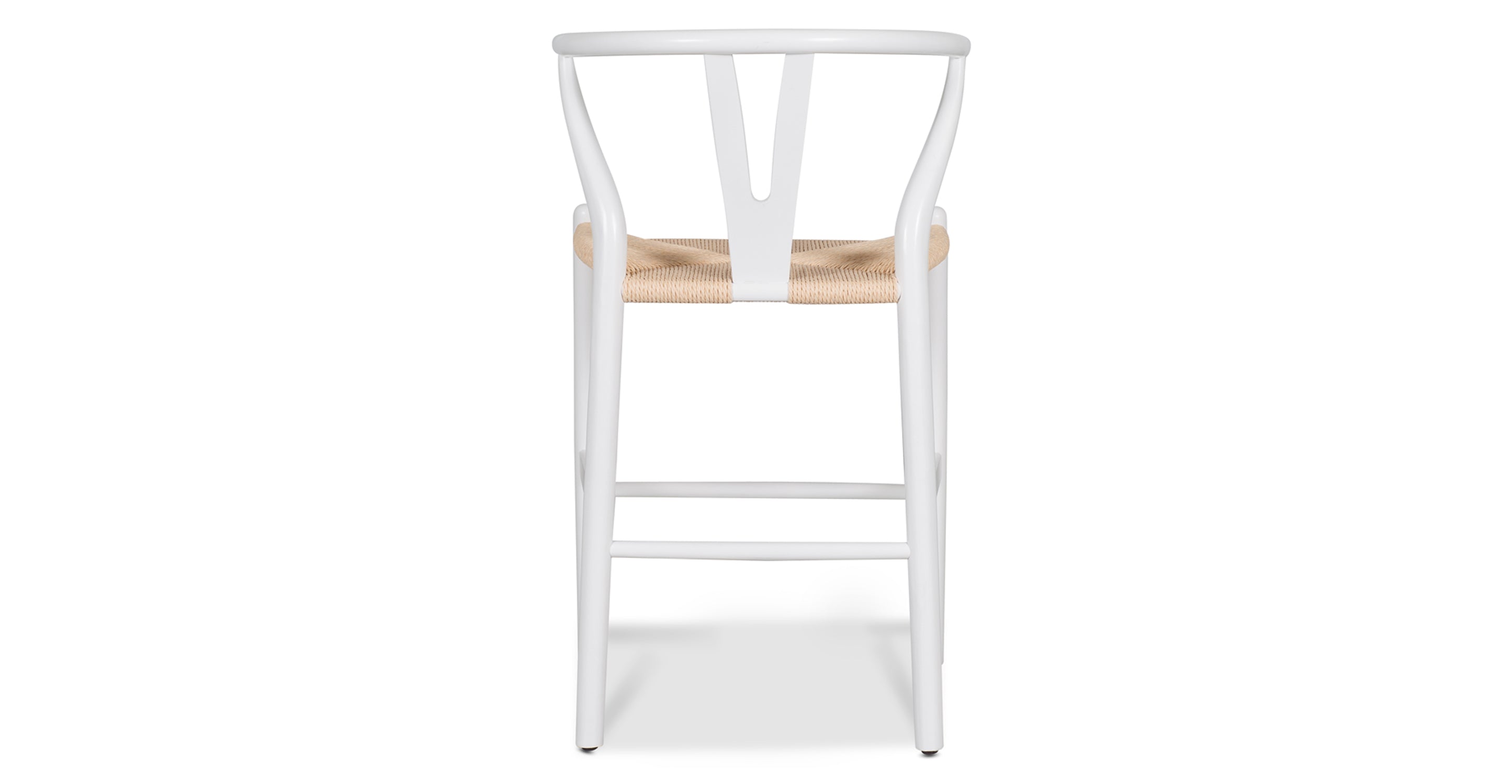 Modern Weave Counter Stool - Stylish Bar Stool for Kitchen Island, Breakfast Nook & Home Decor - Comfortable Rattan Seat with Sturdy Metal Frame - Perfect for Dining, Entertaining & Small Spaces