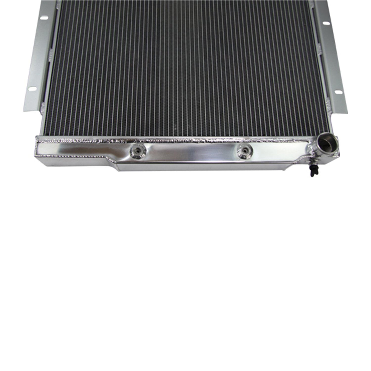 Primecooling 3 Row All Aluminum Radiator with 12-Inch Fan & Shroud - Compatible with 1972-1986 Jeep CJ Series (GM Chevy SBC Engine Conversion) - High-Performance Cooling for Off-Road & Daily Driving