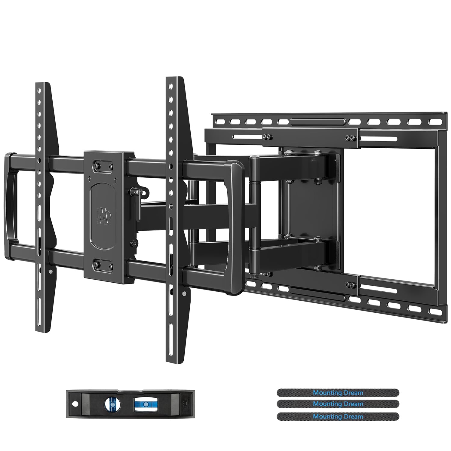 Mounting Dream Full Motion TV Wall Mount for 42-86 Inch TVs - Dual Articulating Arms, Easy Centering, Max VESA 600x400mm, Holds 132 lbs - Perfect for Living Room, Bedroom & Home Theater (Model MD2198)