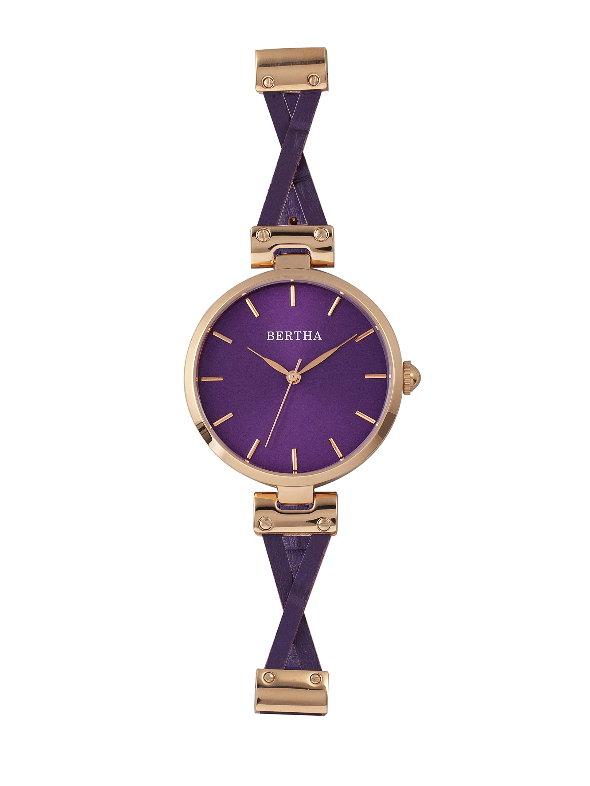 Bertha Amanda Women's Criss-Cross Strap Watch - Elegant Fashion Accessory for Daily Wear, Office & Special Occasions
